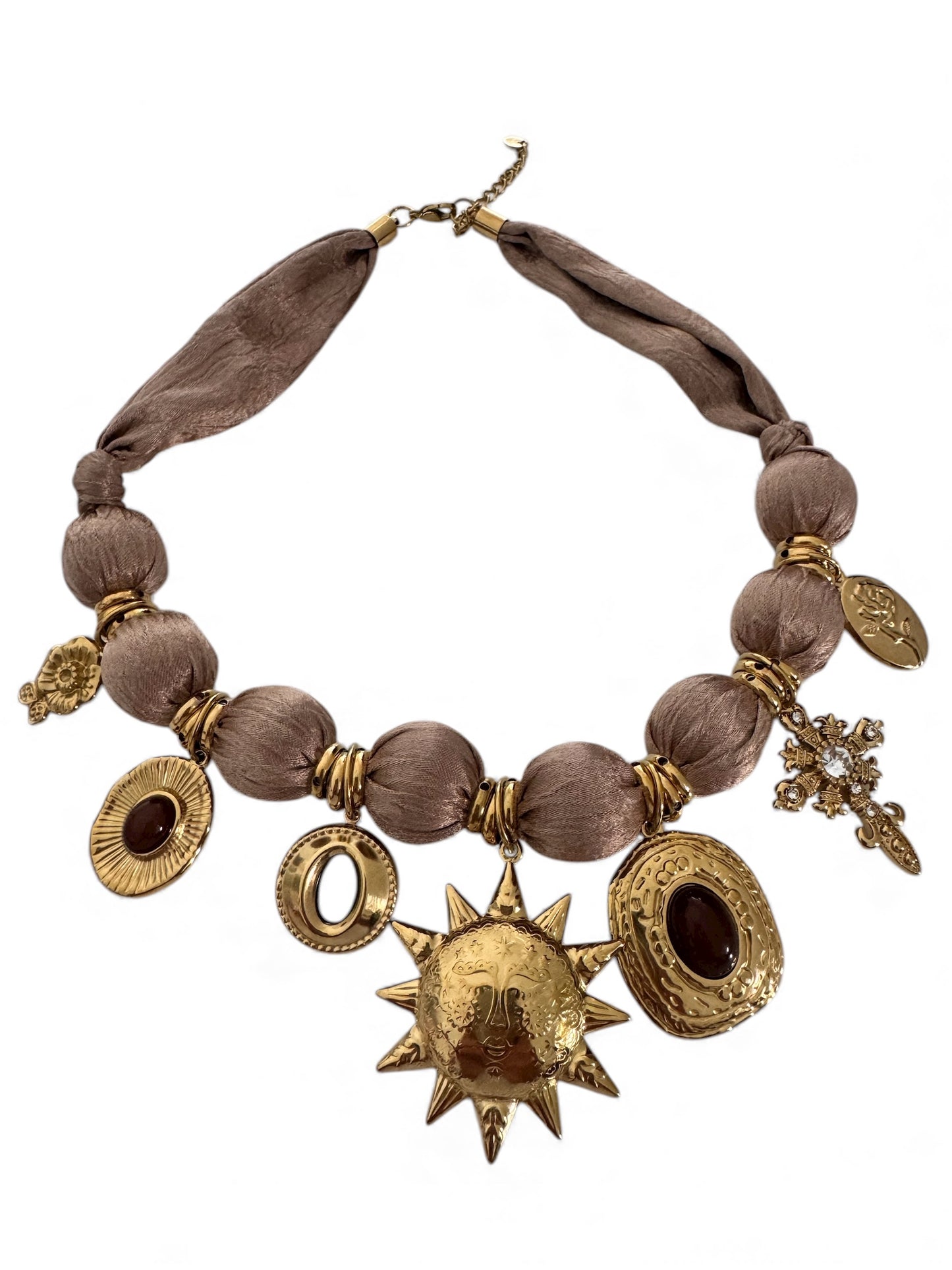 Charming solar system necklace