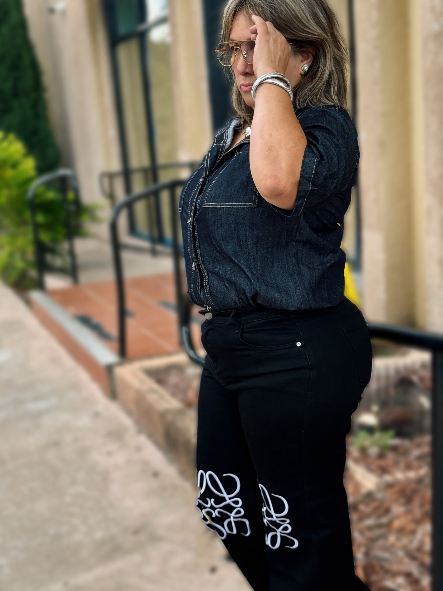 Black stretchy jean Plus