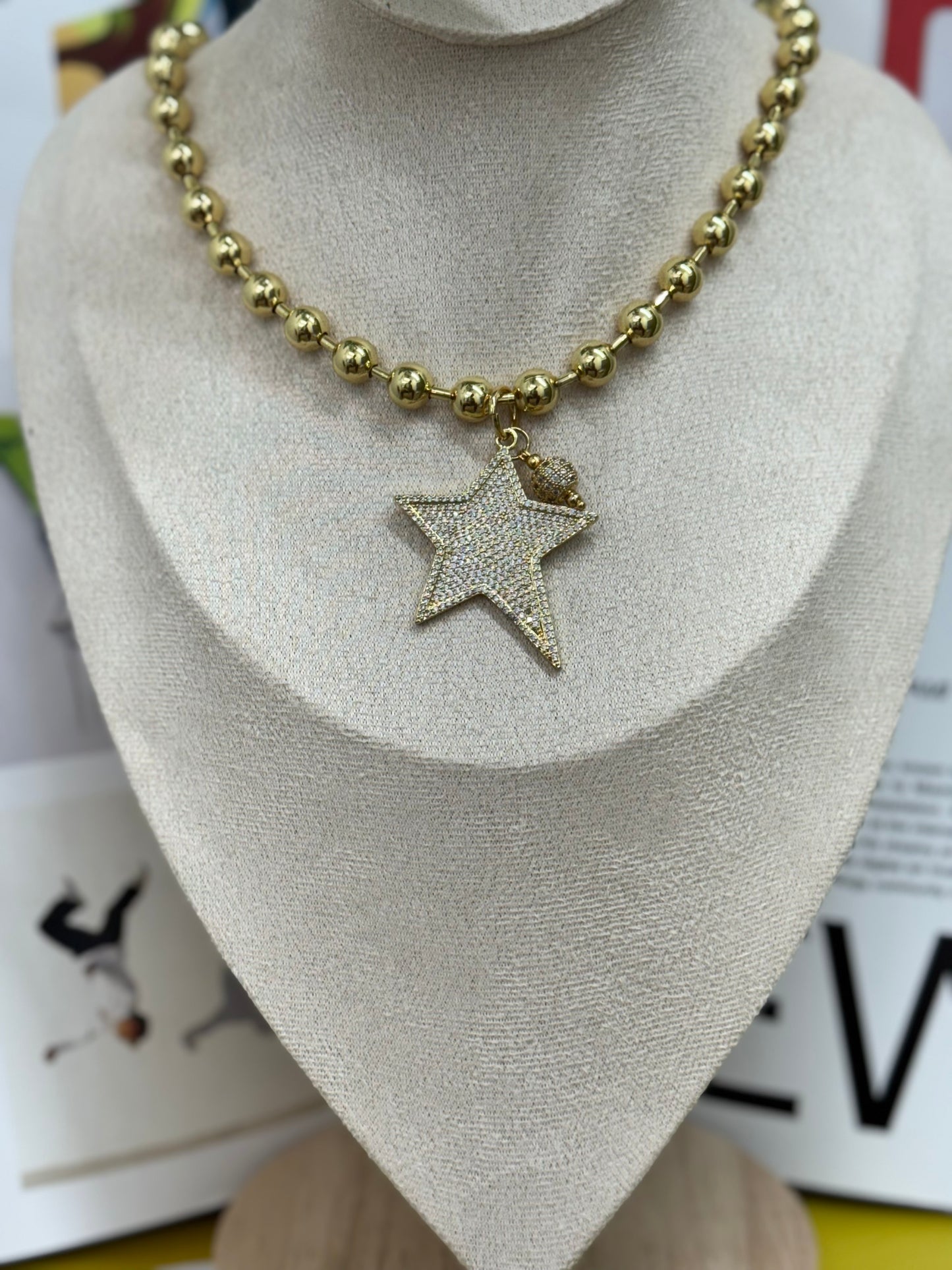 Star goose silver necklace