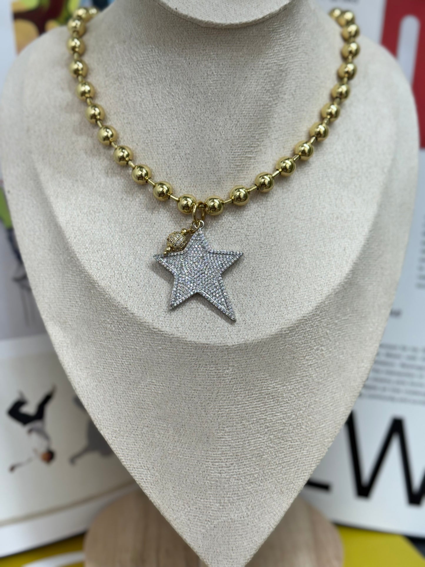Star goose silver necklace