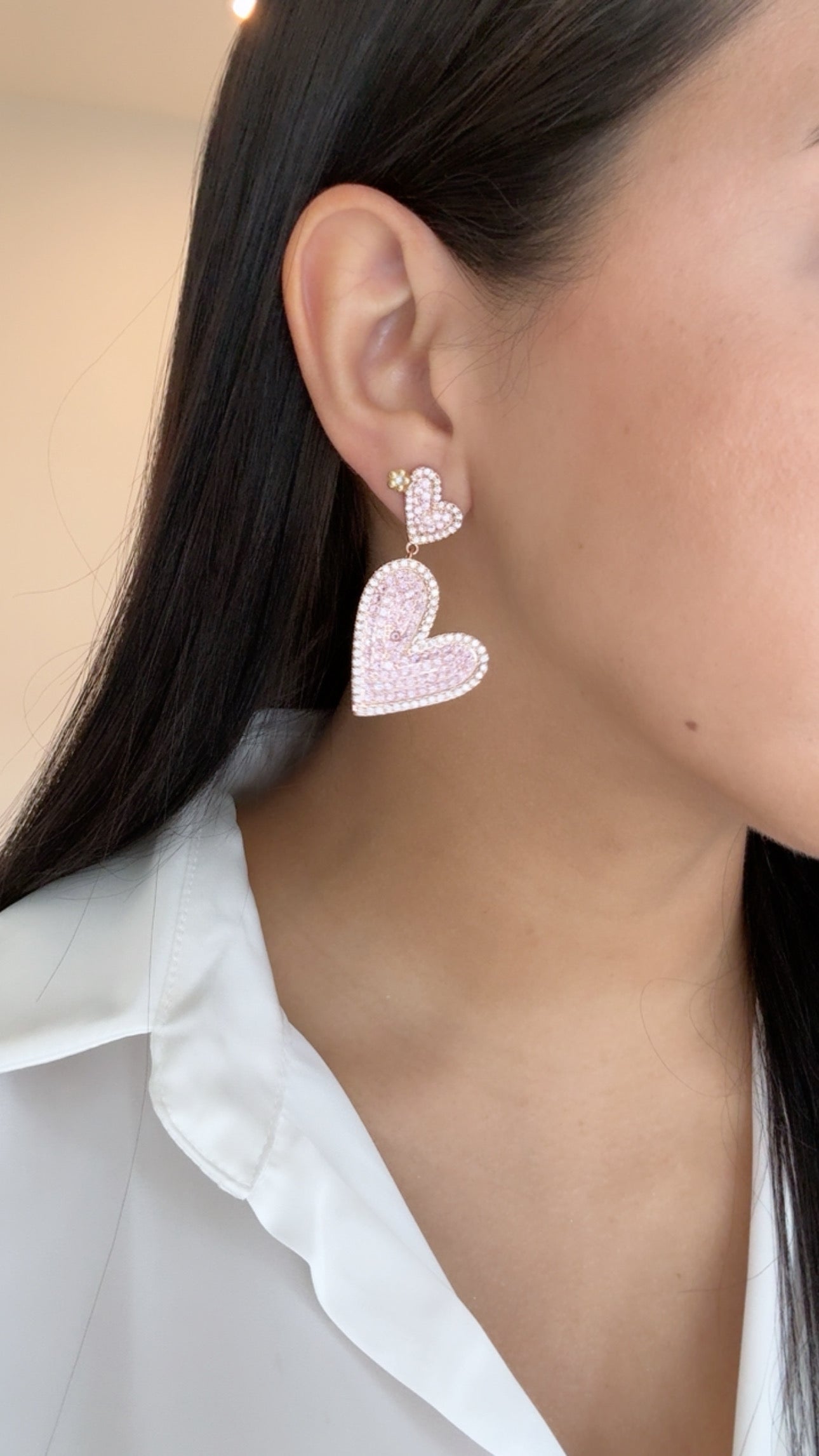 Pretty Pink Heart Earrings