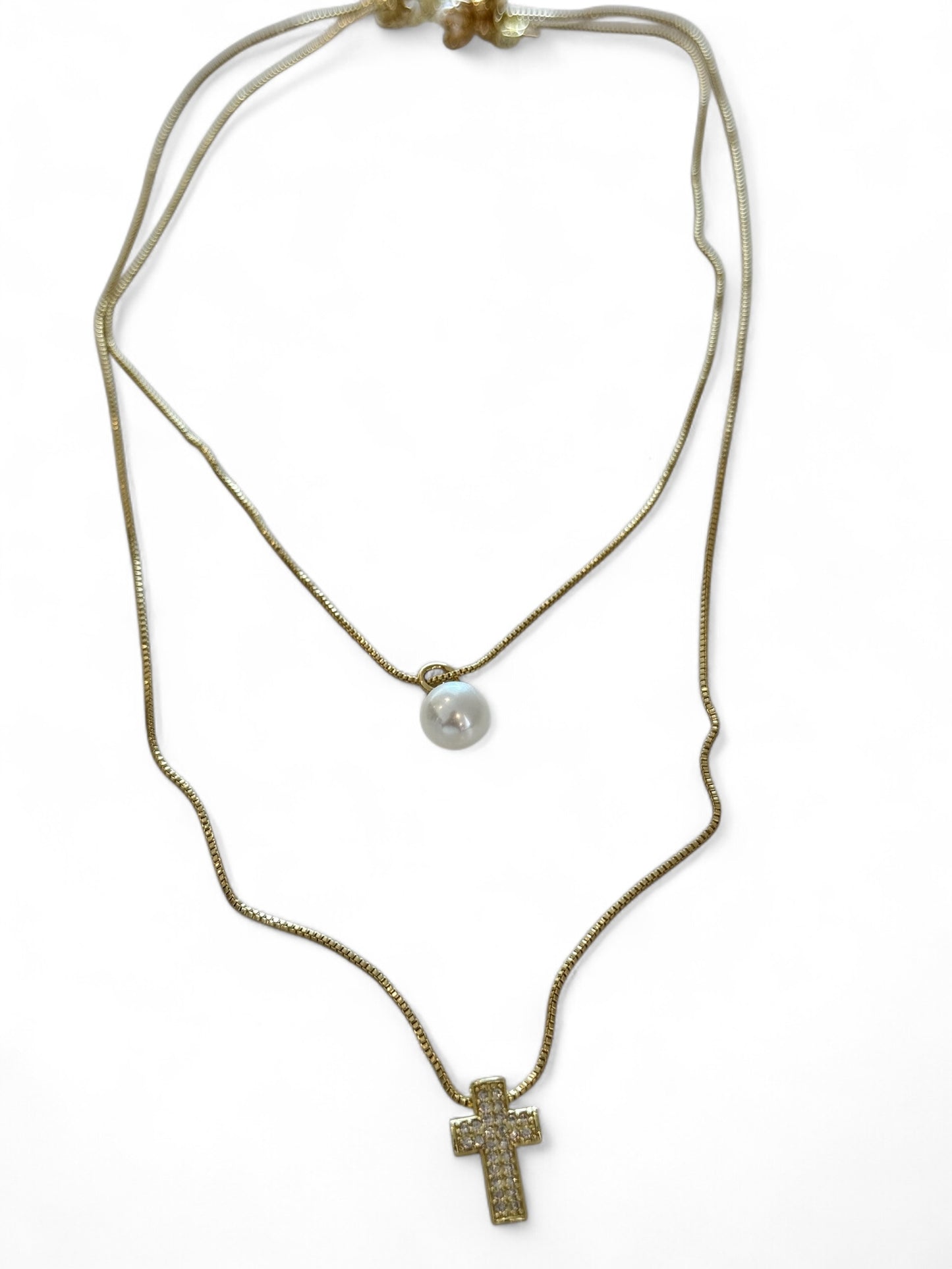 Double necklace with earrings