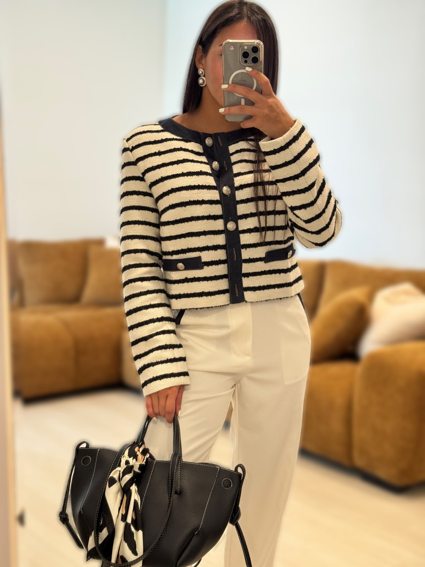 Striped marine jacket