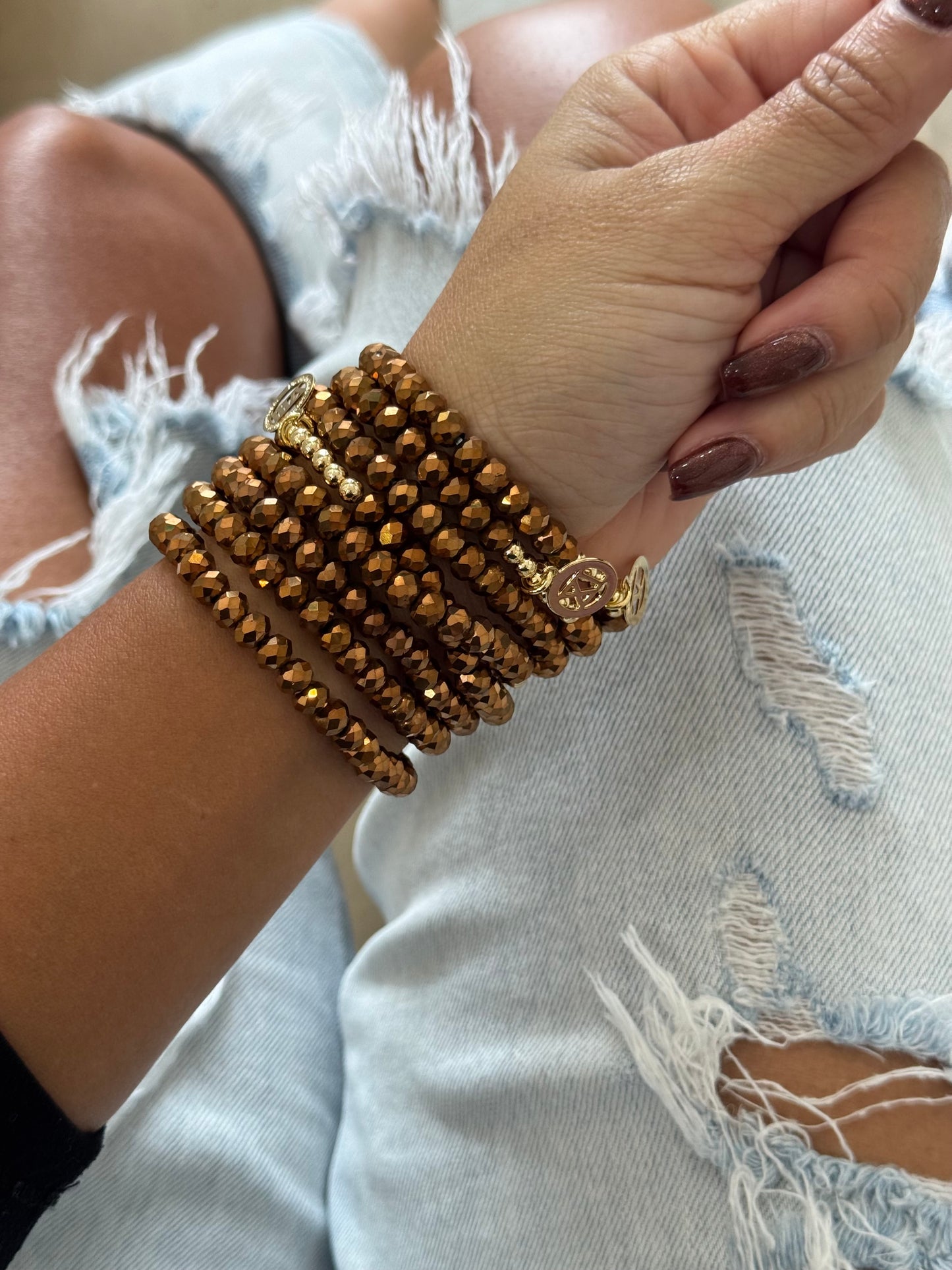 Mandamientos crystal elastic bracelet