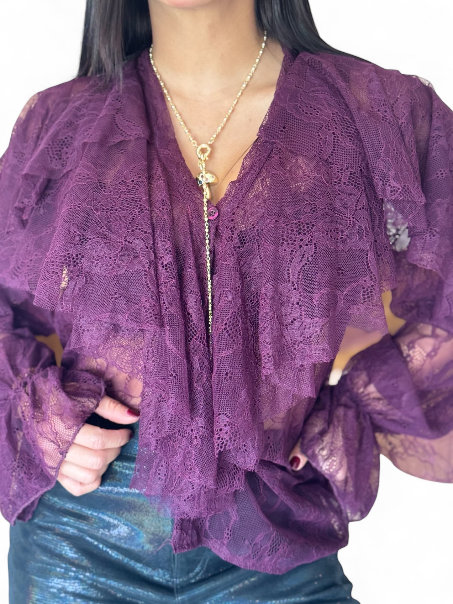 Plum Lace top