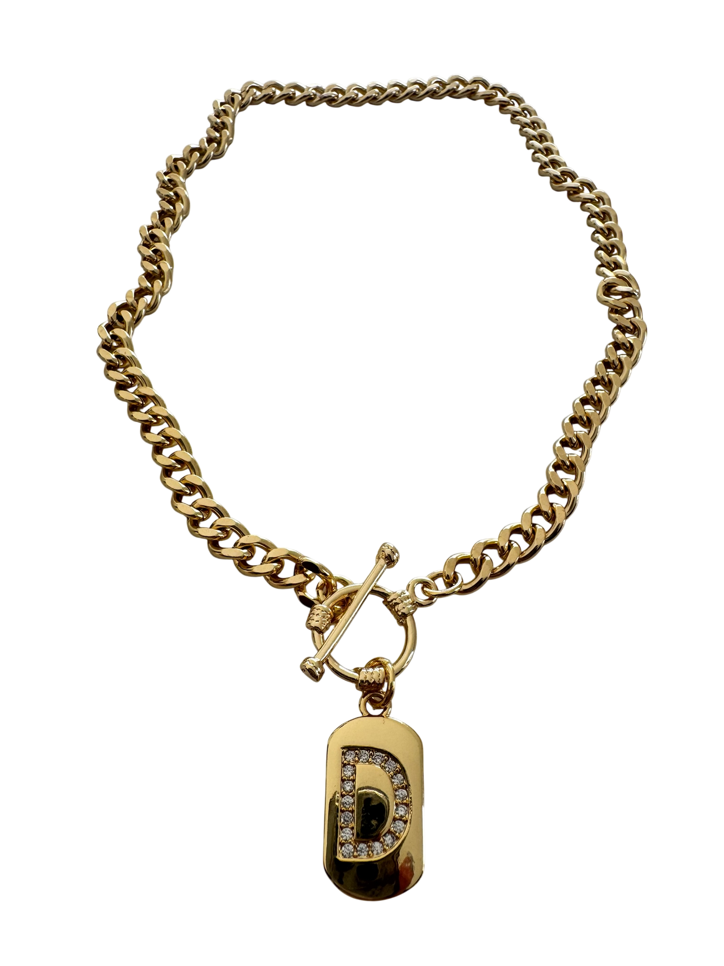 Initial choker necklace
