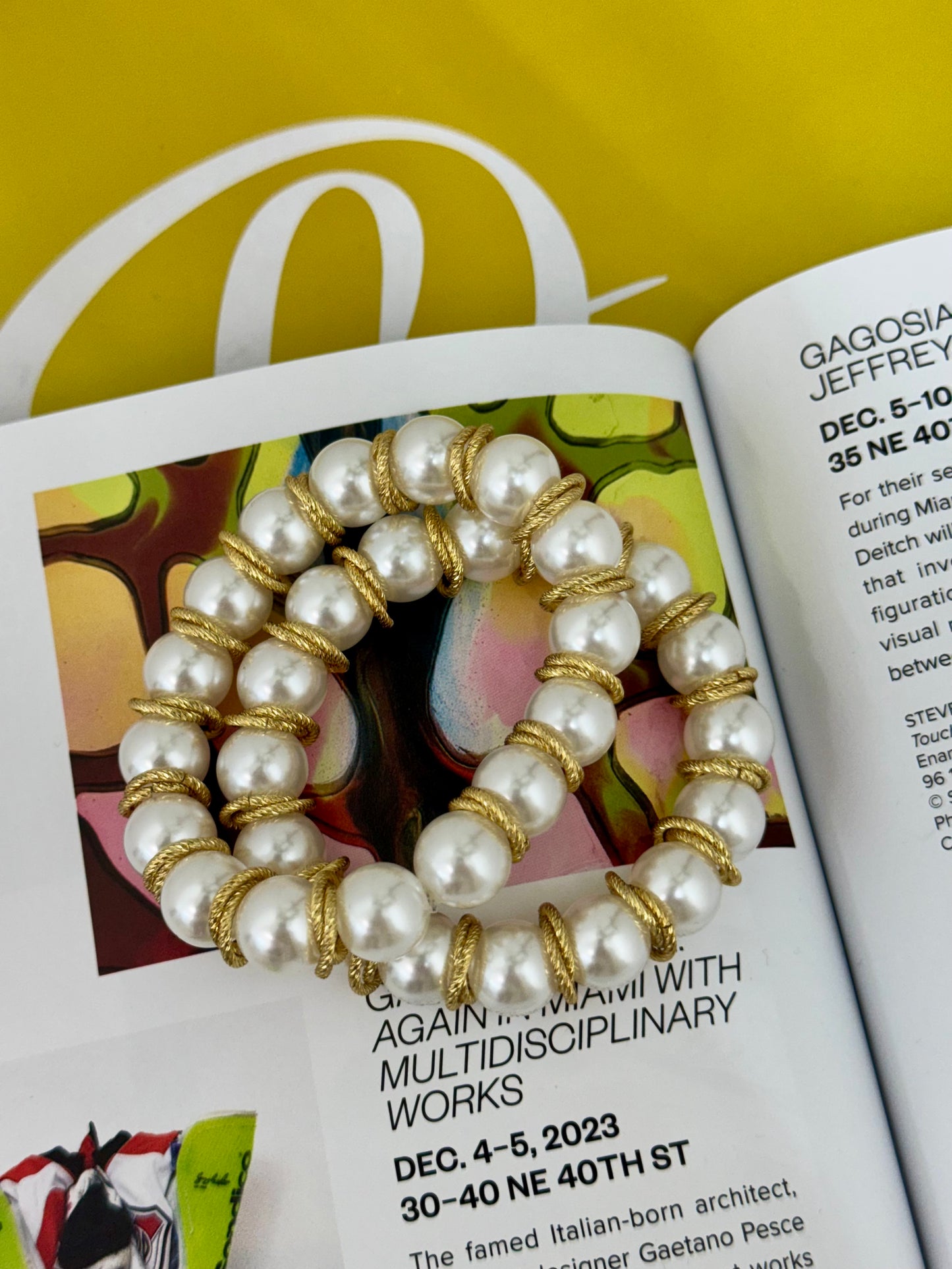 Pearl golden bracelet
