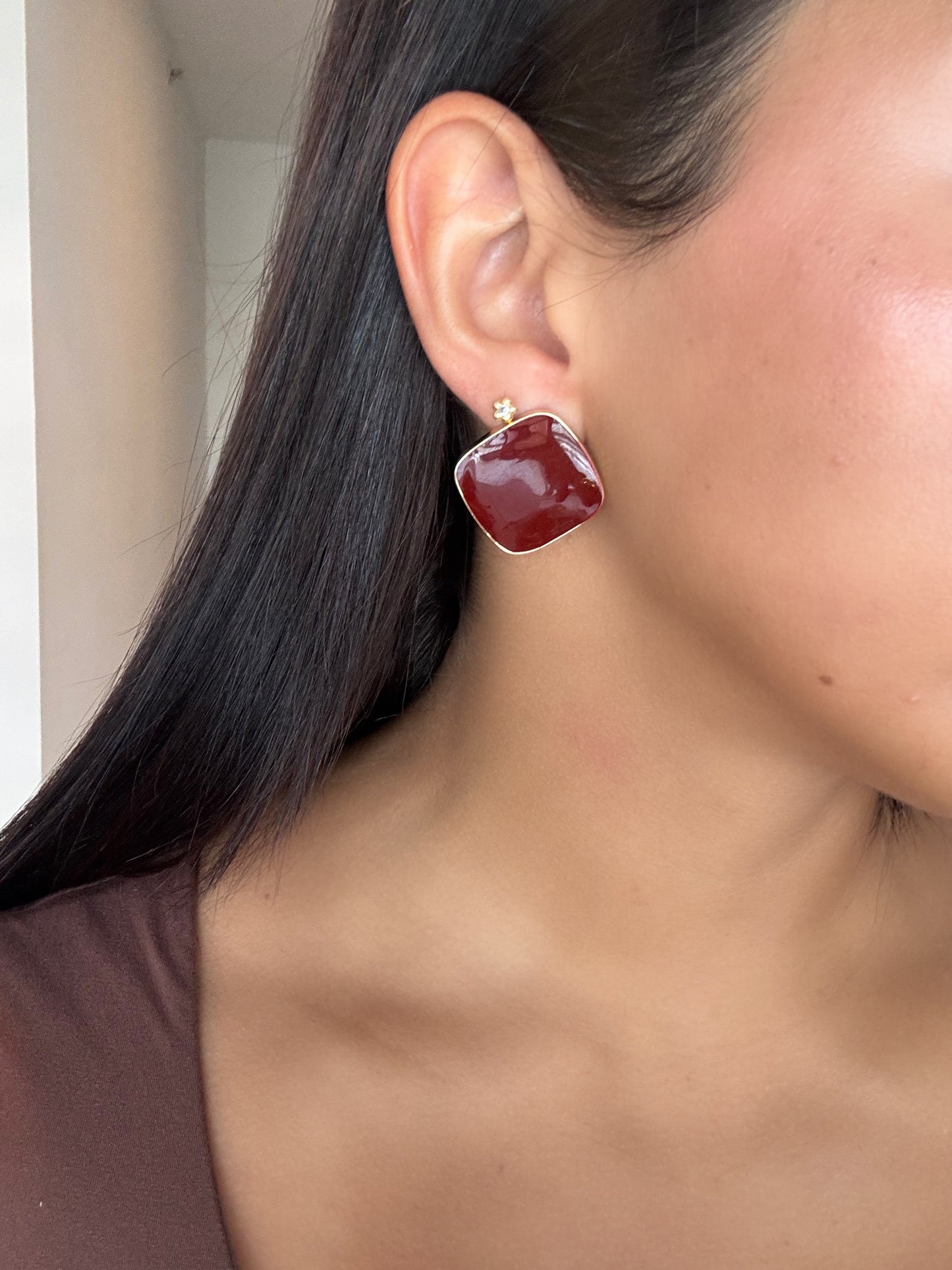 Burgundy limited edition earrings