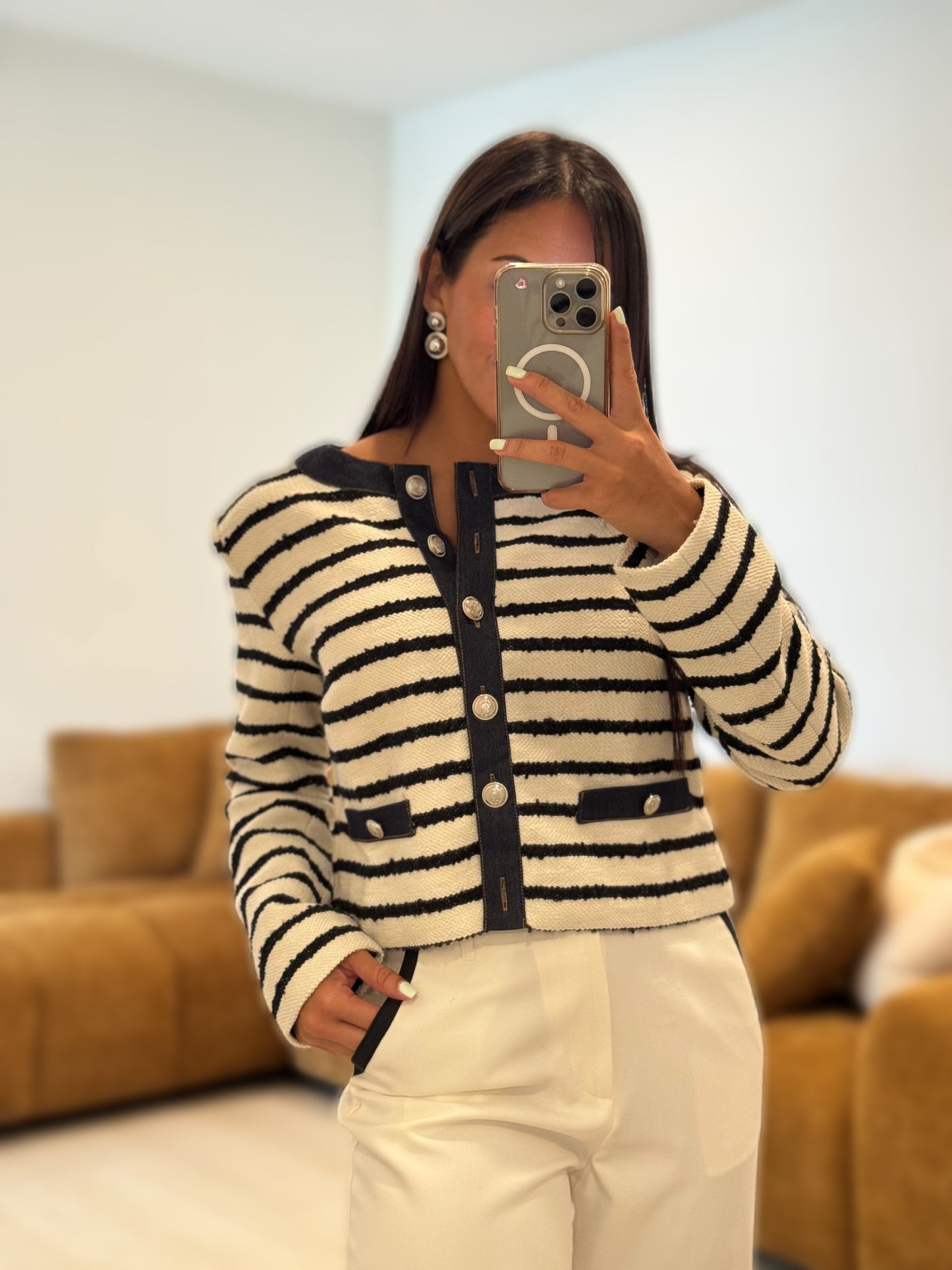 Striped marine jacket