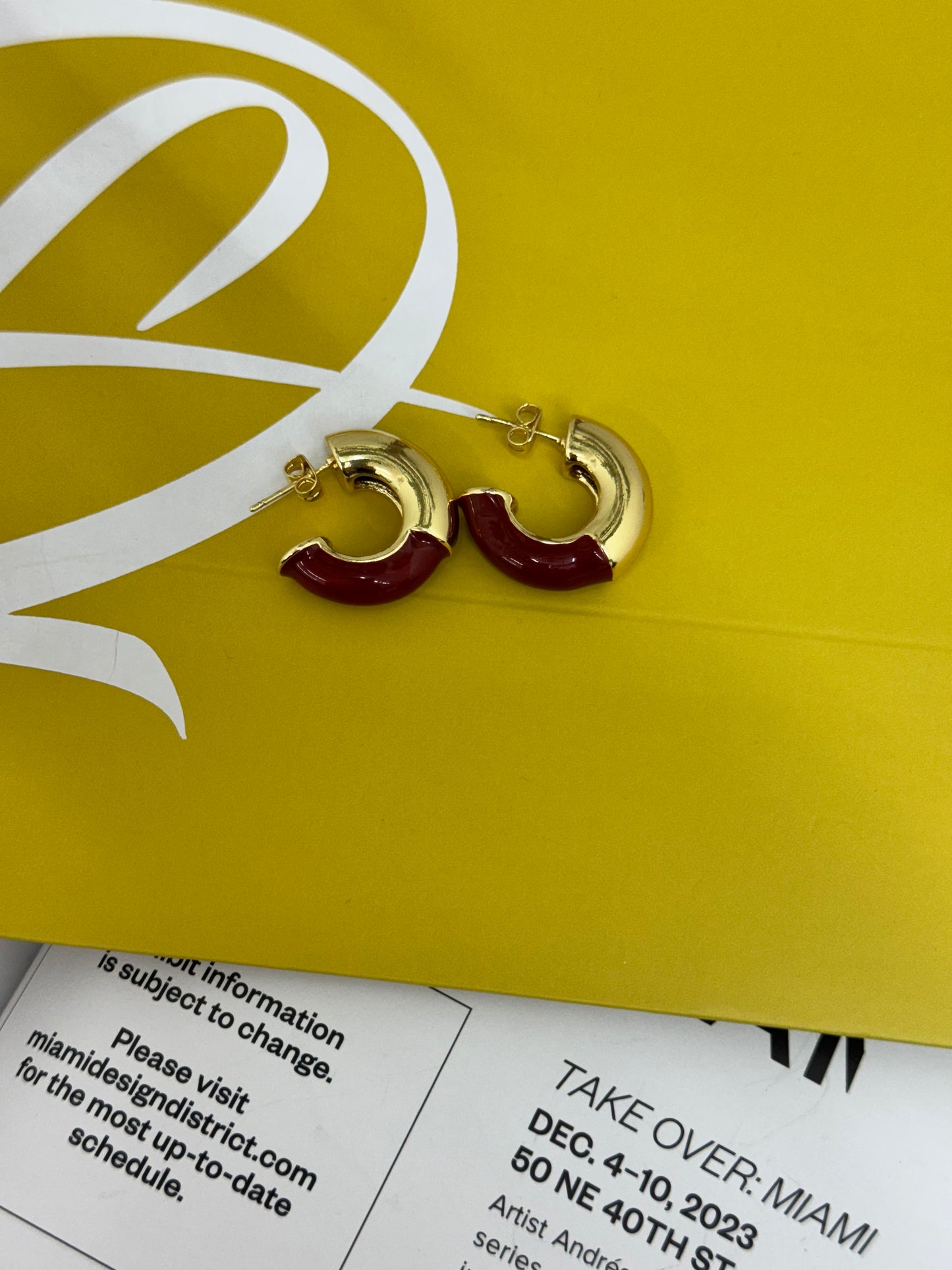 Burgundy limited edition earrings