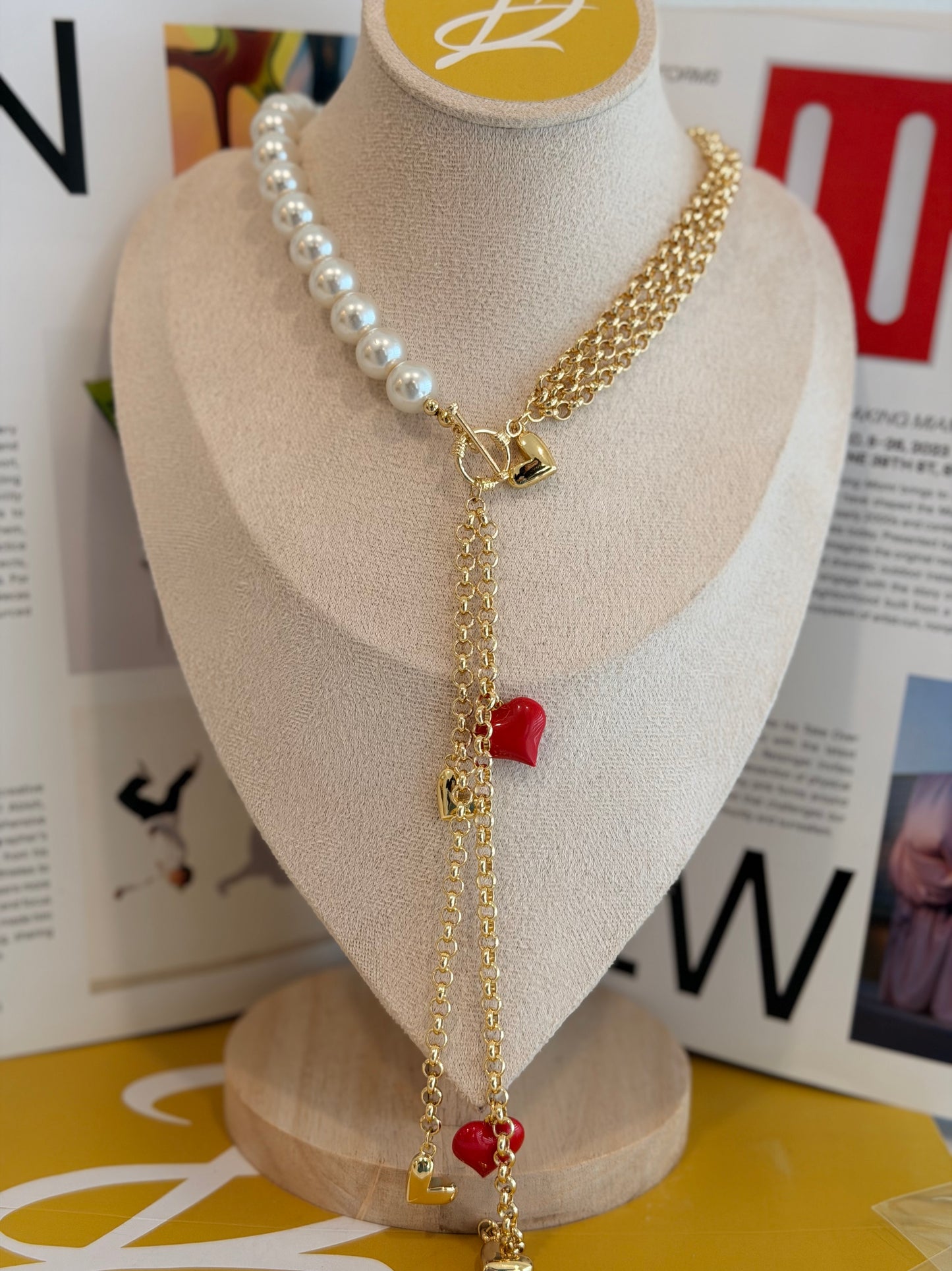 Be my valentine pearl necklace