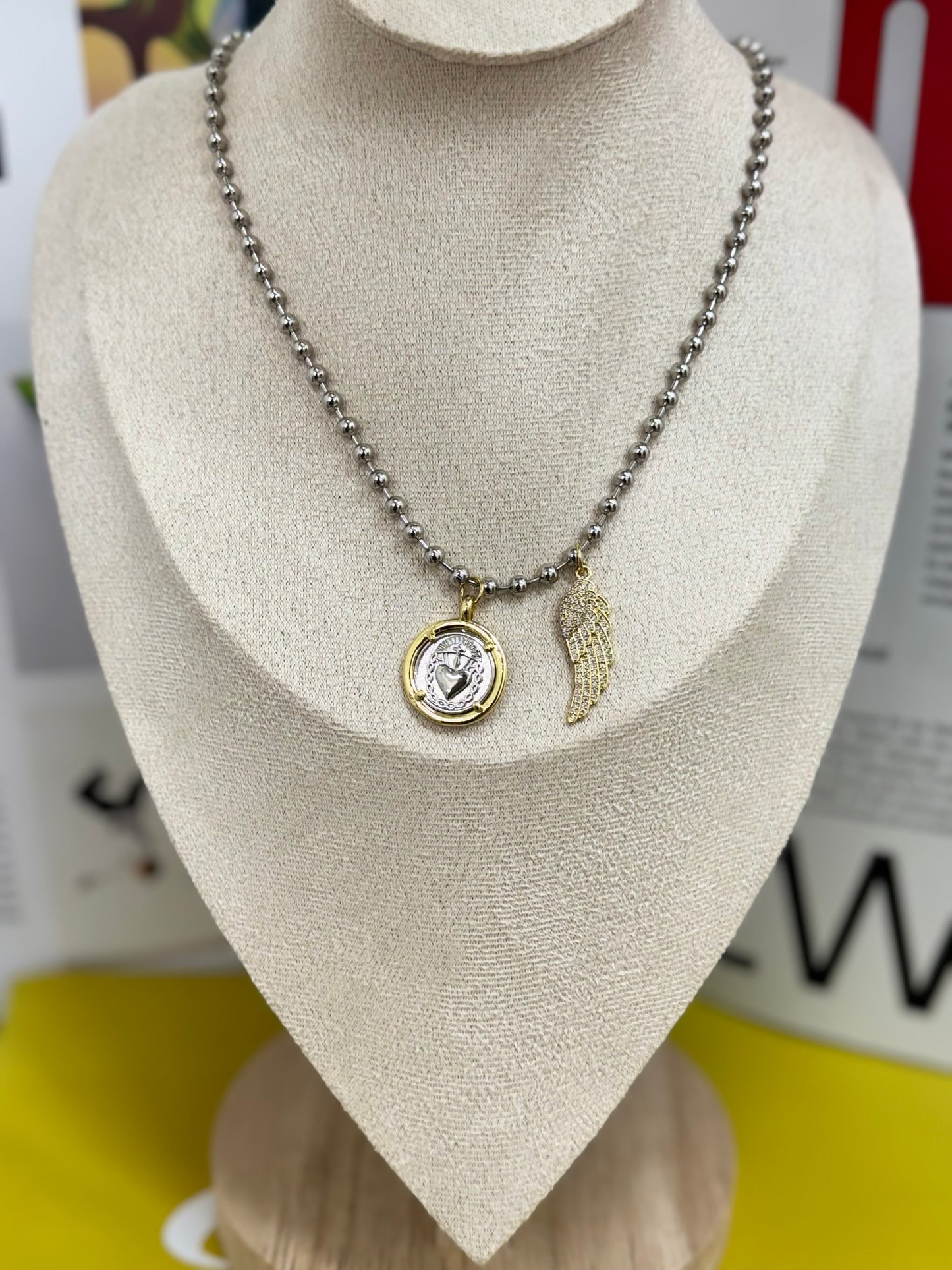 Angel heart necklace