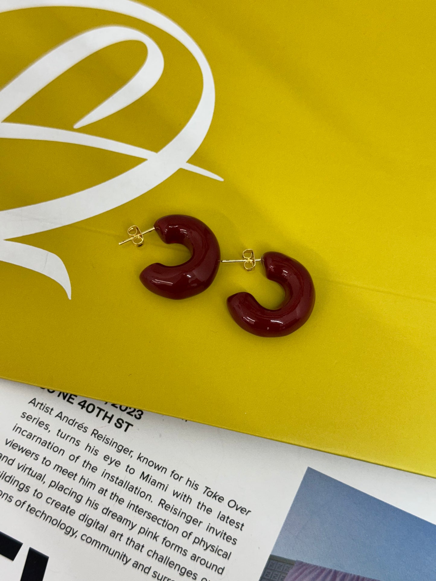 Burgundy limited edition earrings