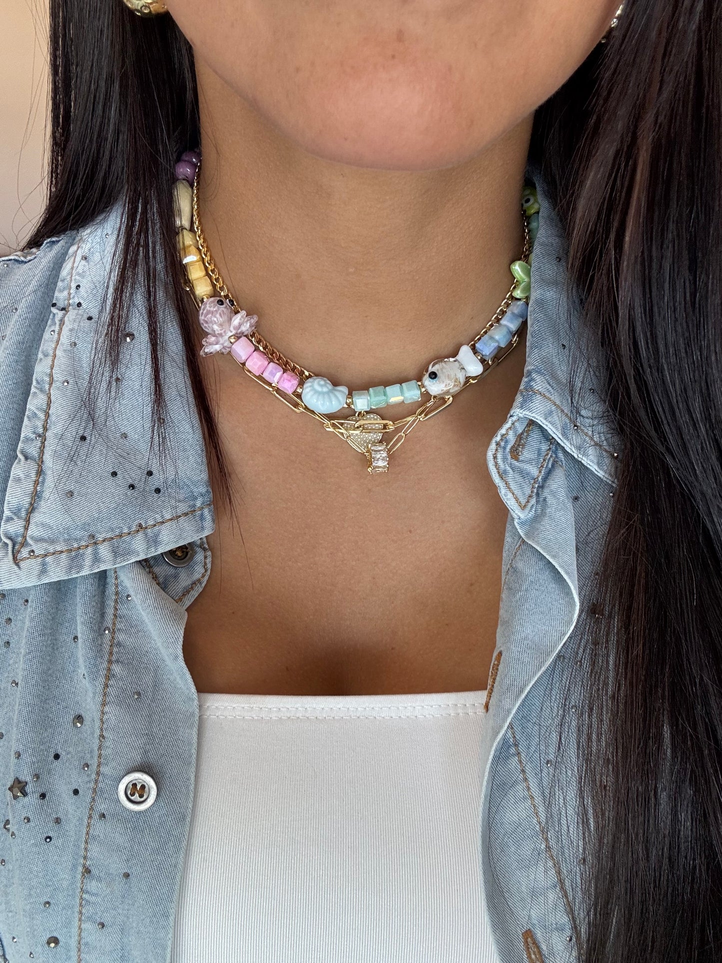 Tropical pop necklace