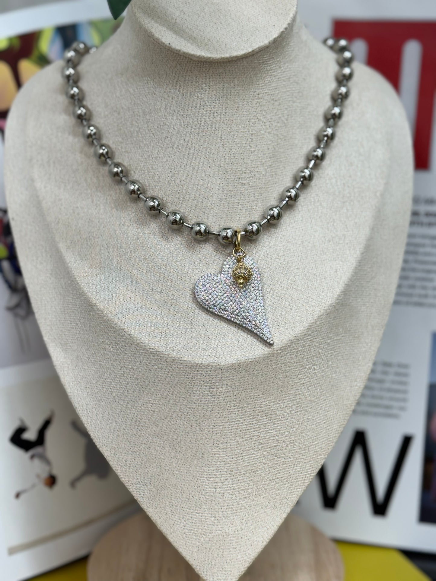 Star goose silver necklace