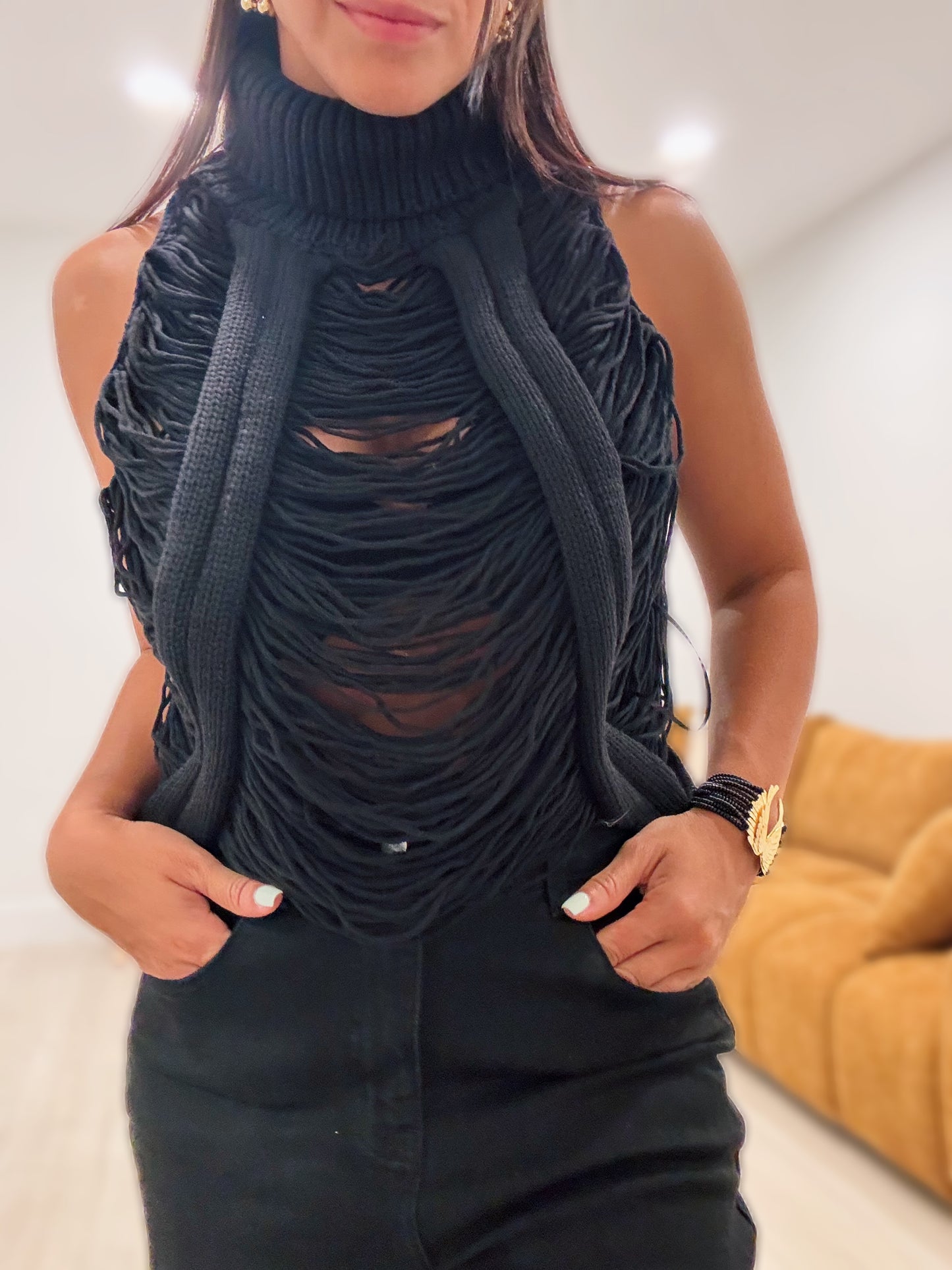 Sweat vest boho vibes