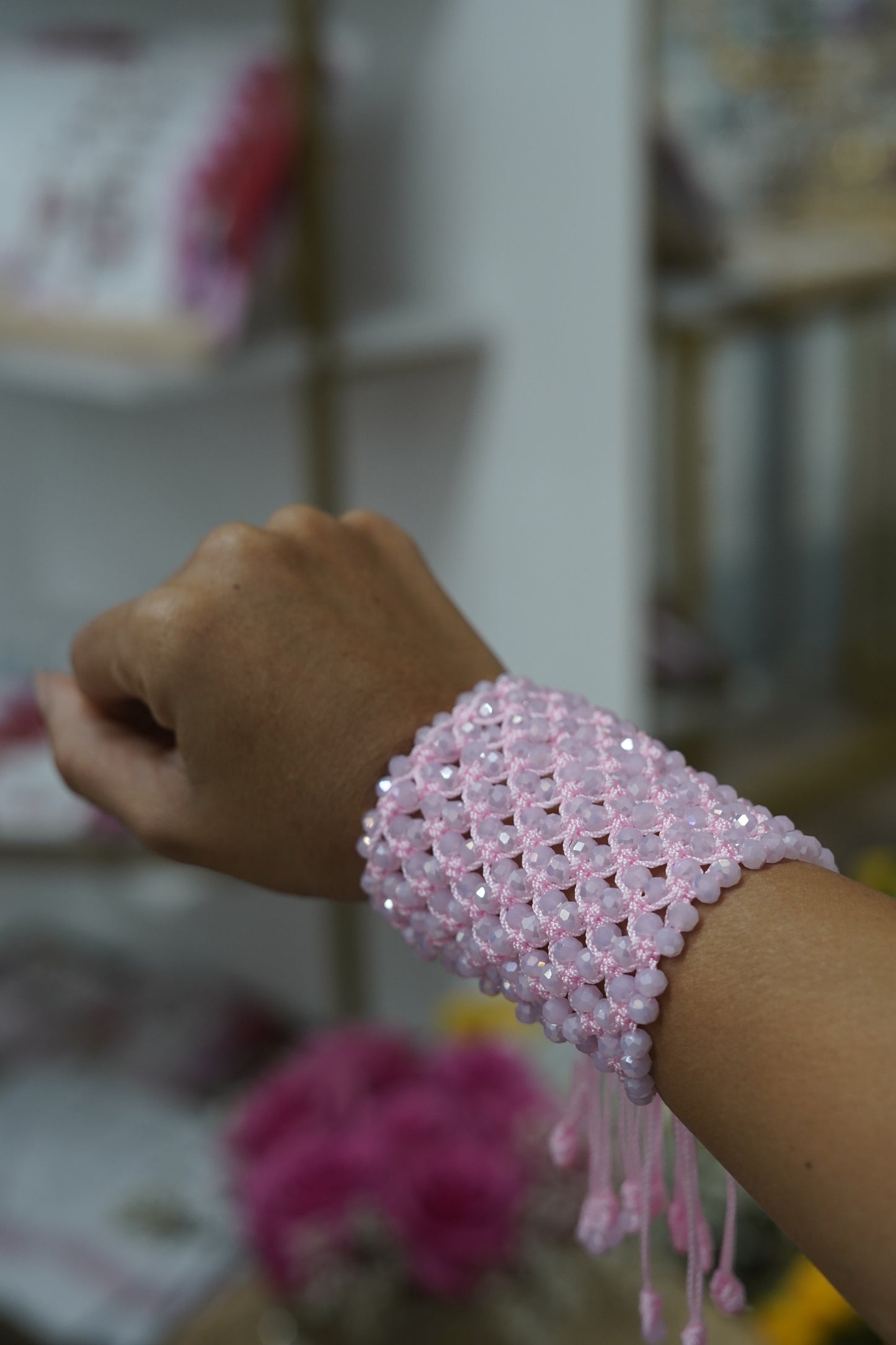 Love in thread bracelet
