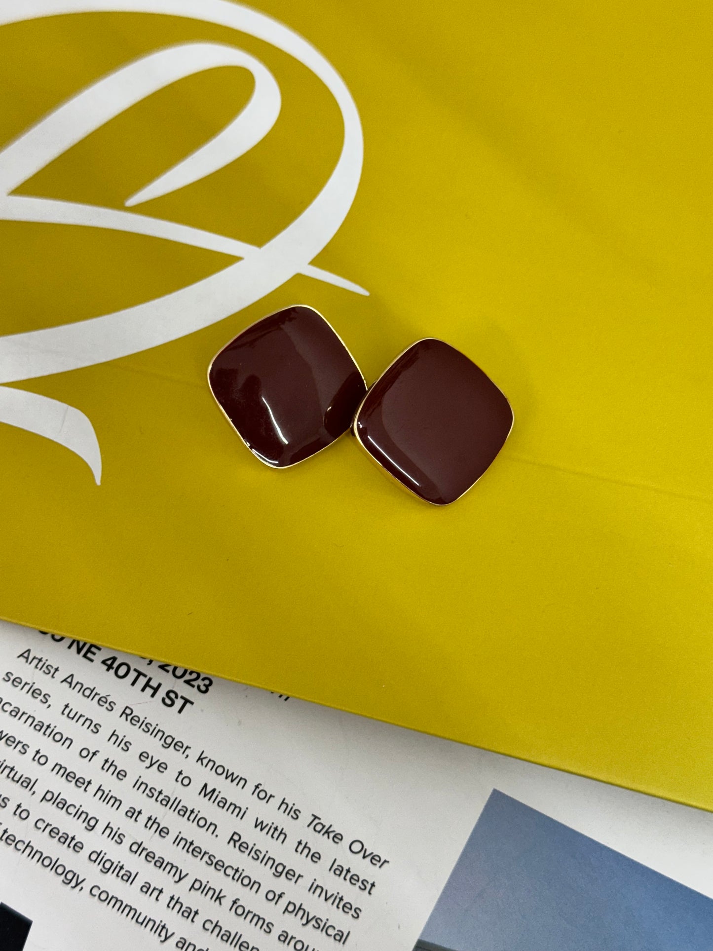 Burgundy limited edition earrings