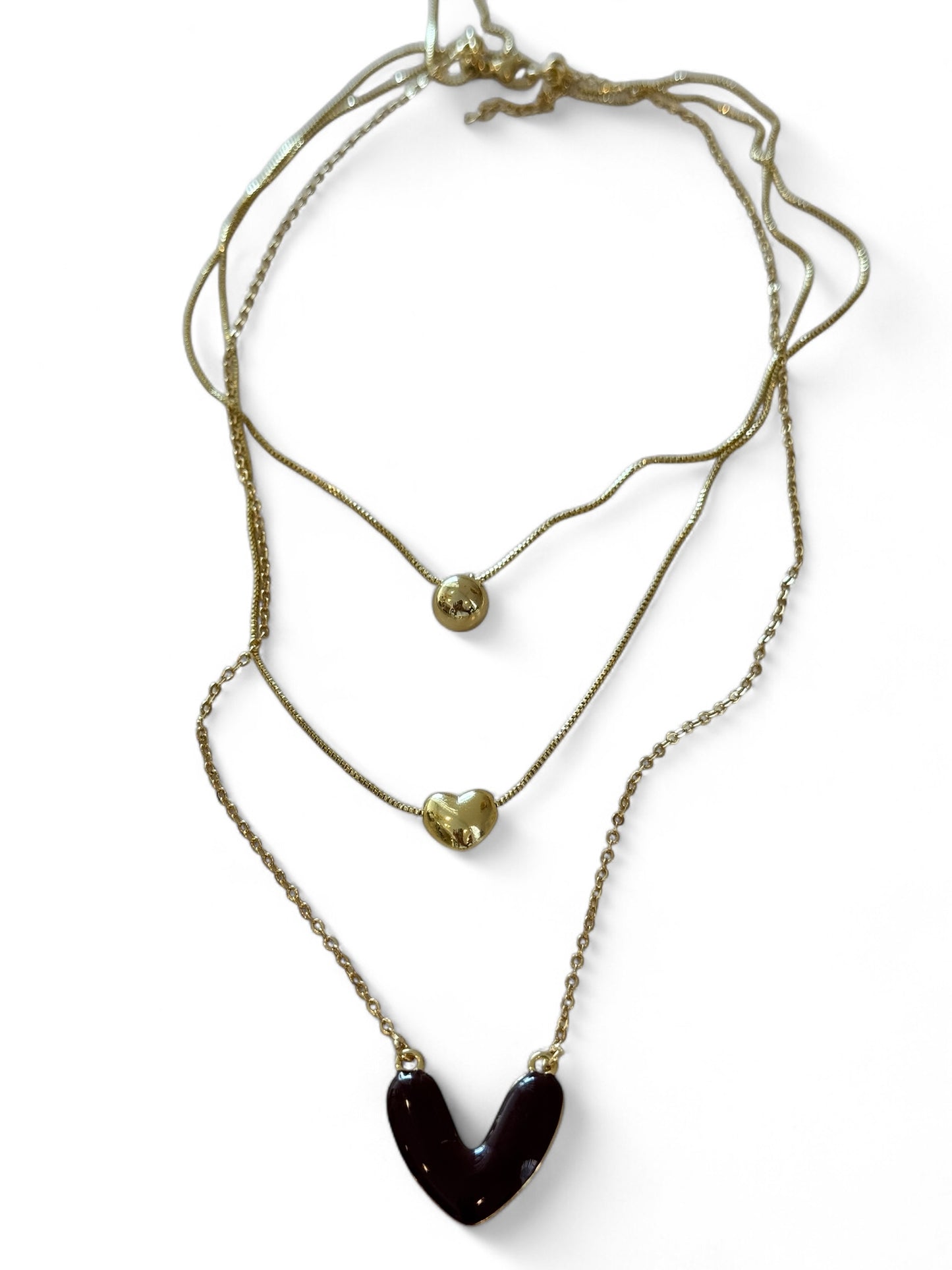 Chocolate princess layer necklaces with earrings