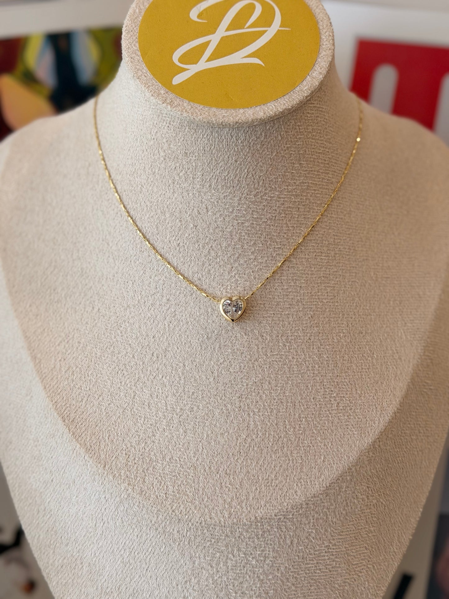Punto de luz heart shape adjustable necklace