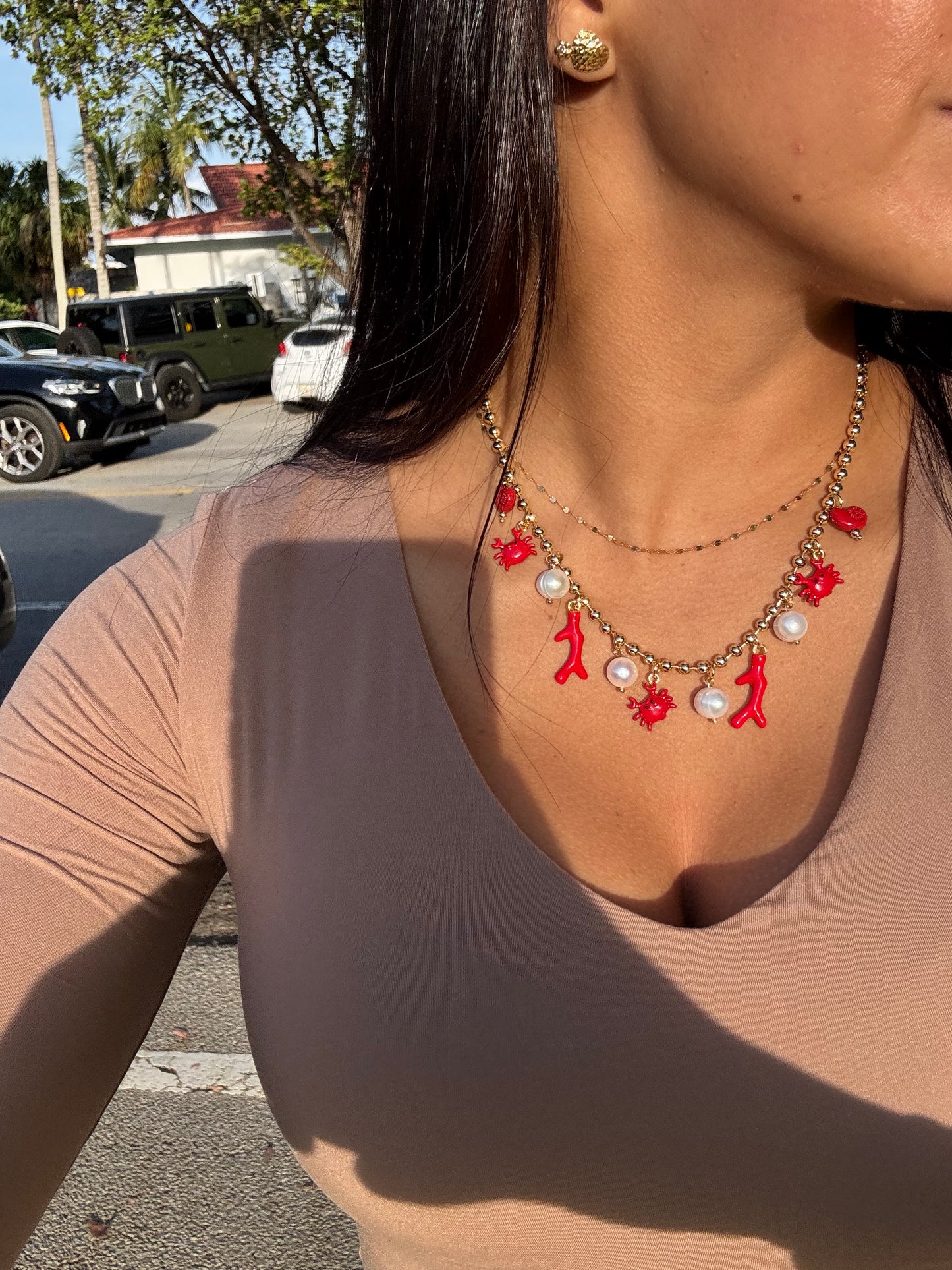 Mini crab necklace