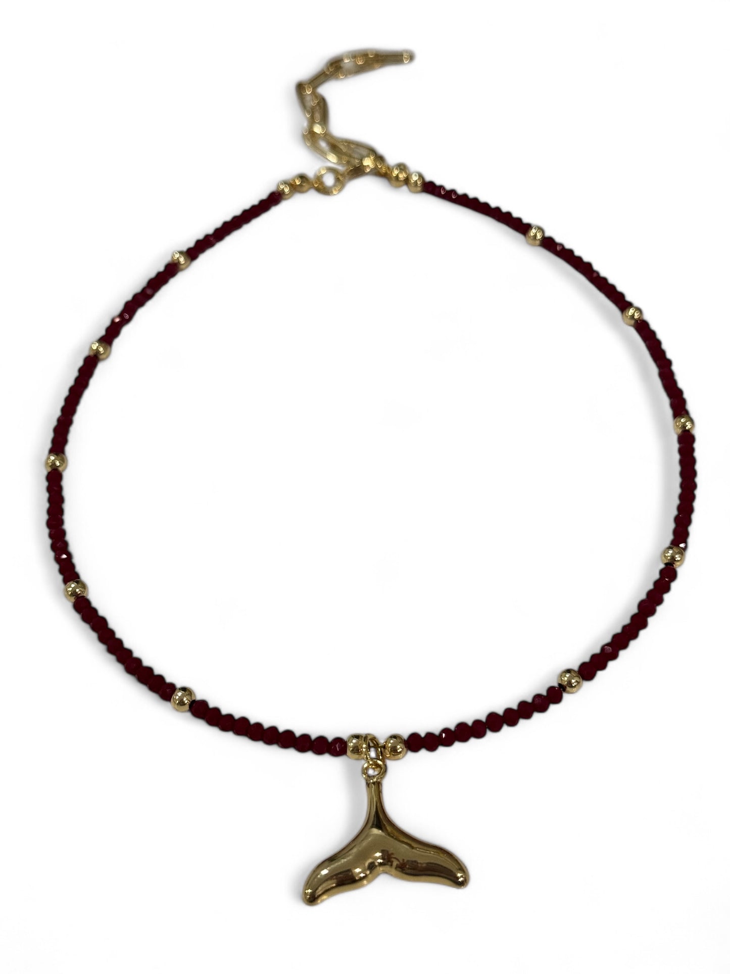 Burgundy sirena crystal choker
