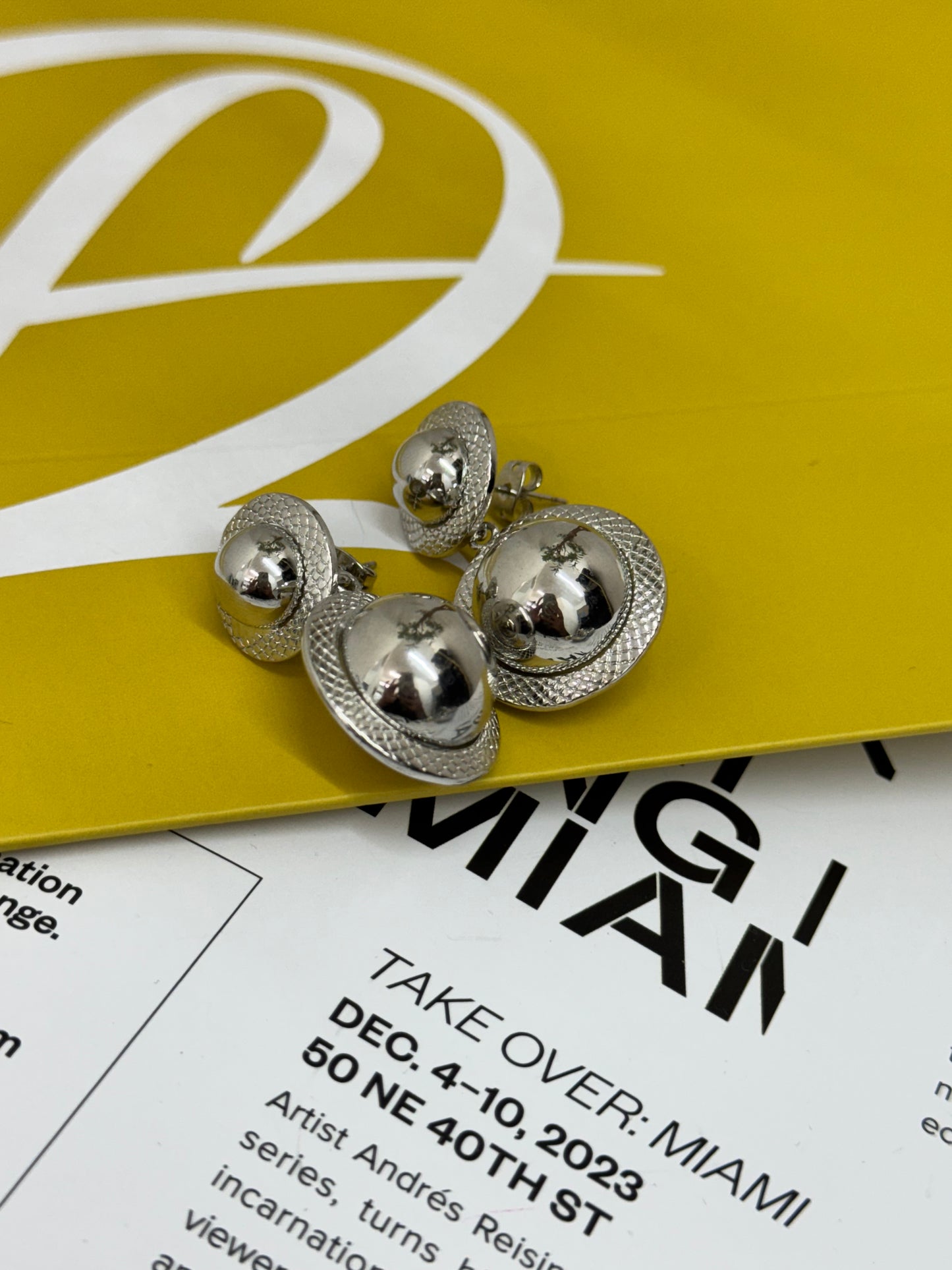 Silver dangle earrings
