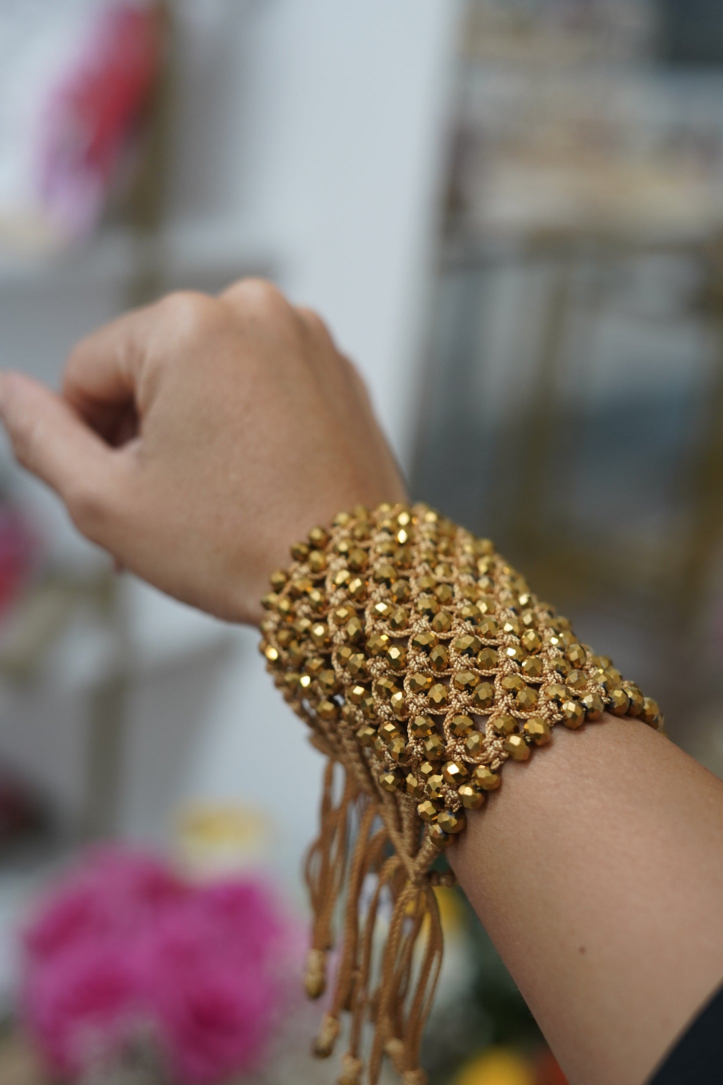 Love in thread bracelet