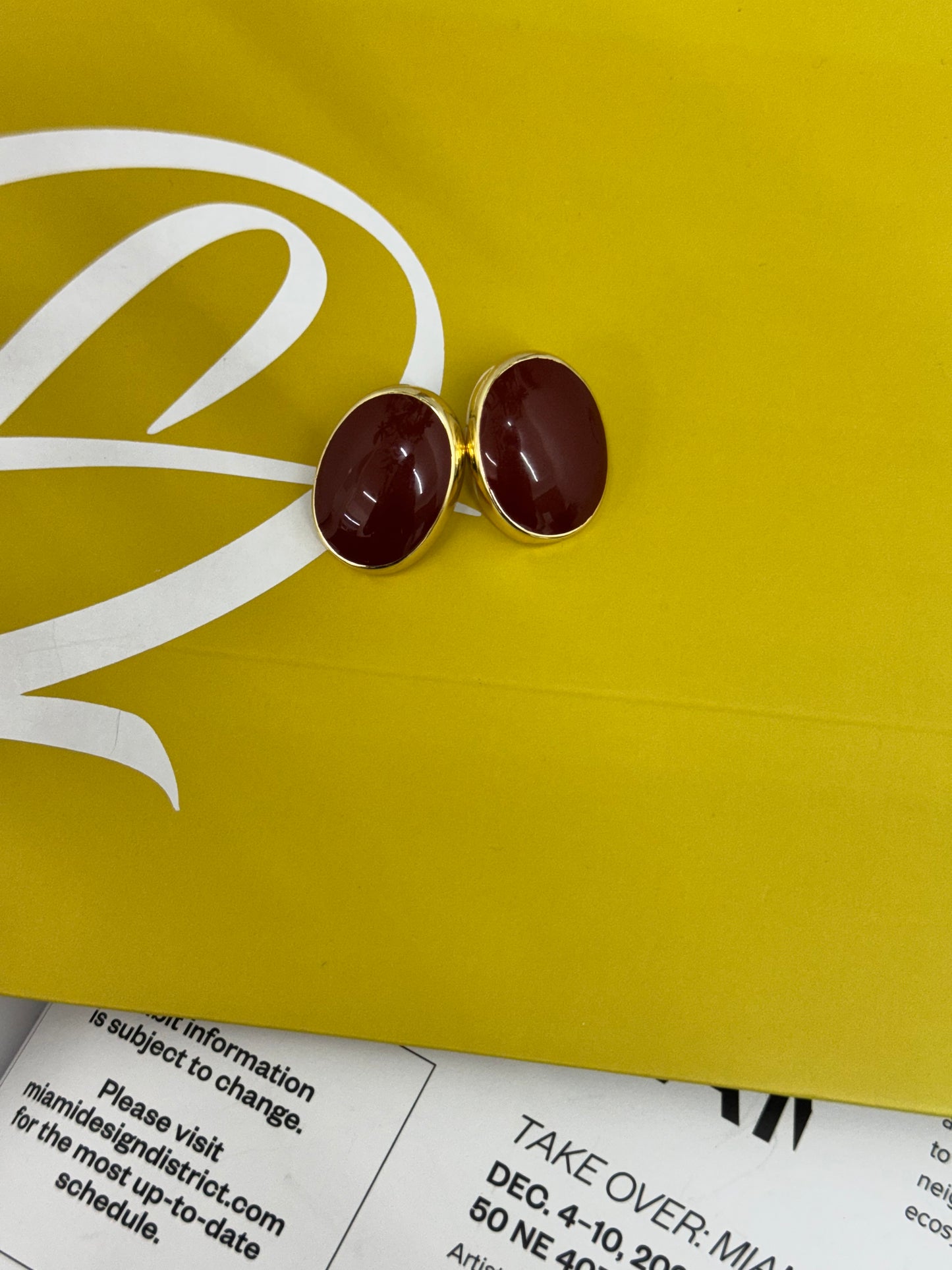 Burgundy edition earrings
