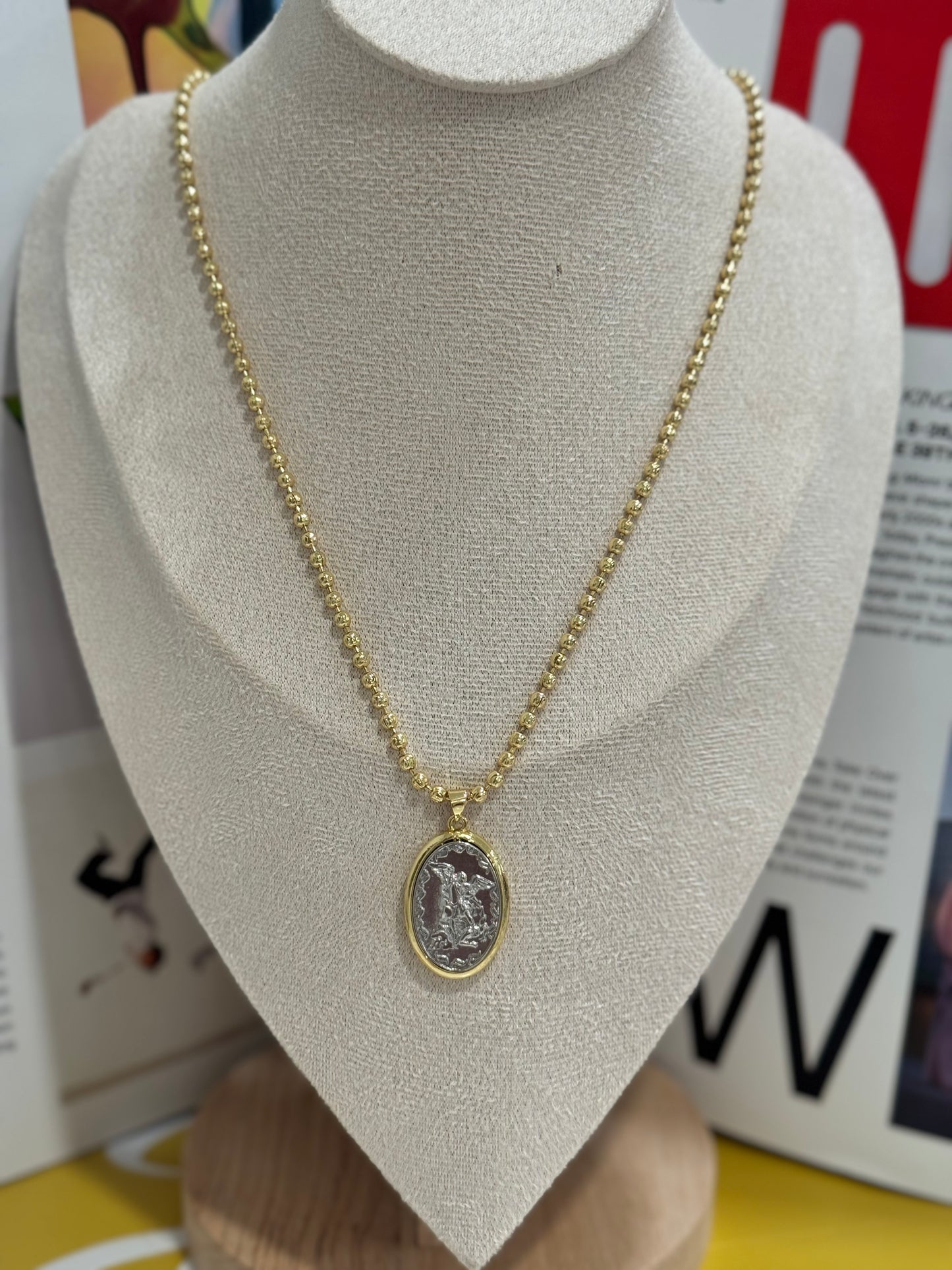 San Miguel Arcangel Long Necklace