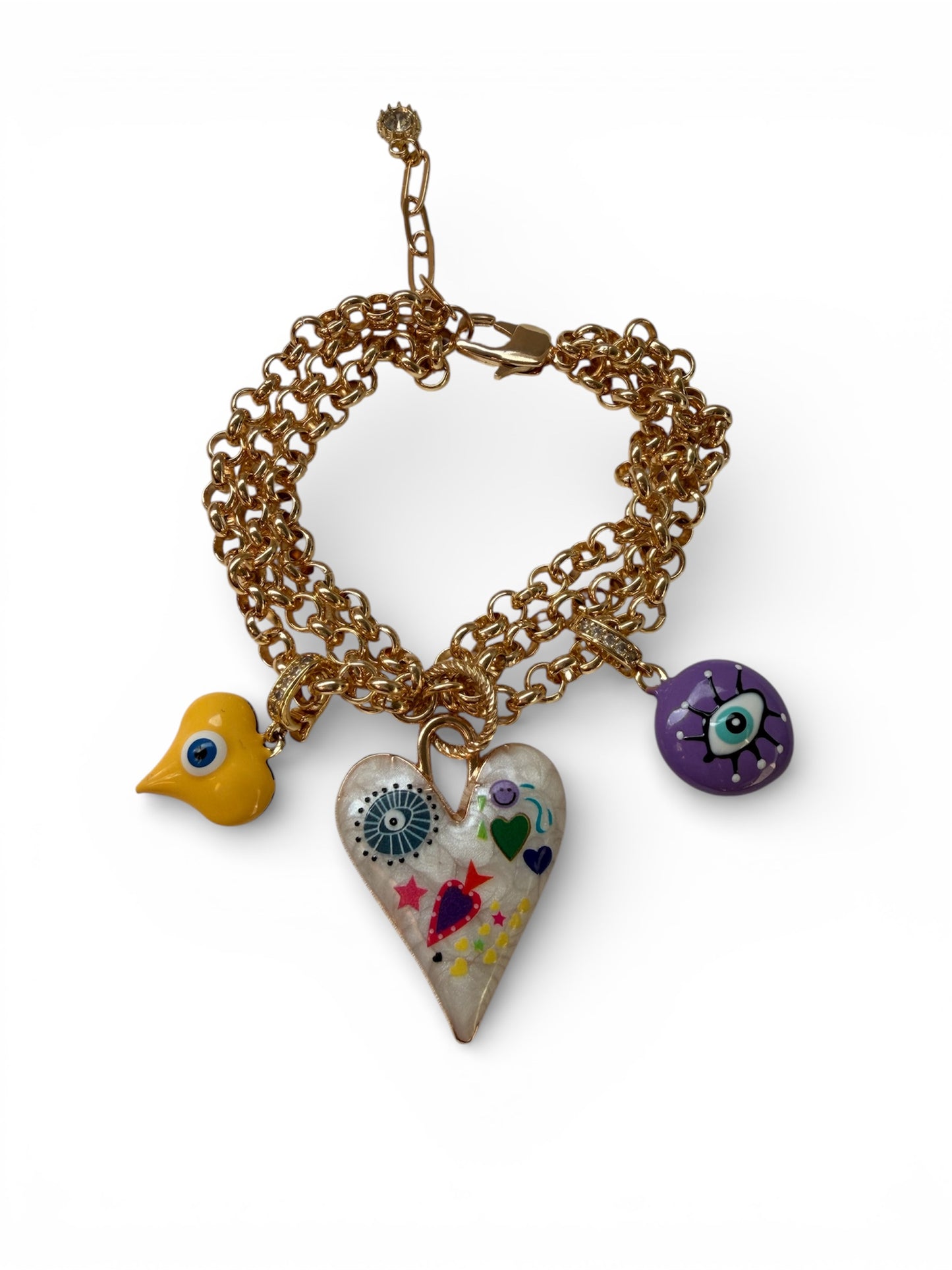 Candy pop statement triple bracelet super top