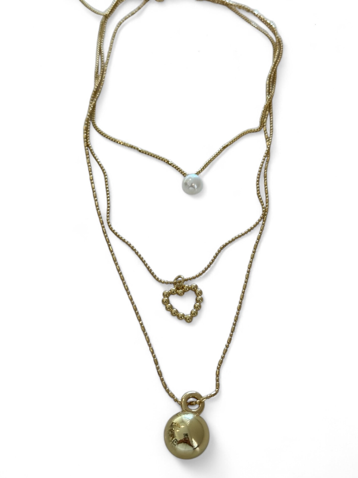 Layer necklace with earrings