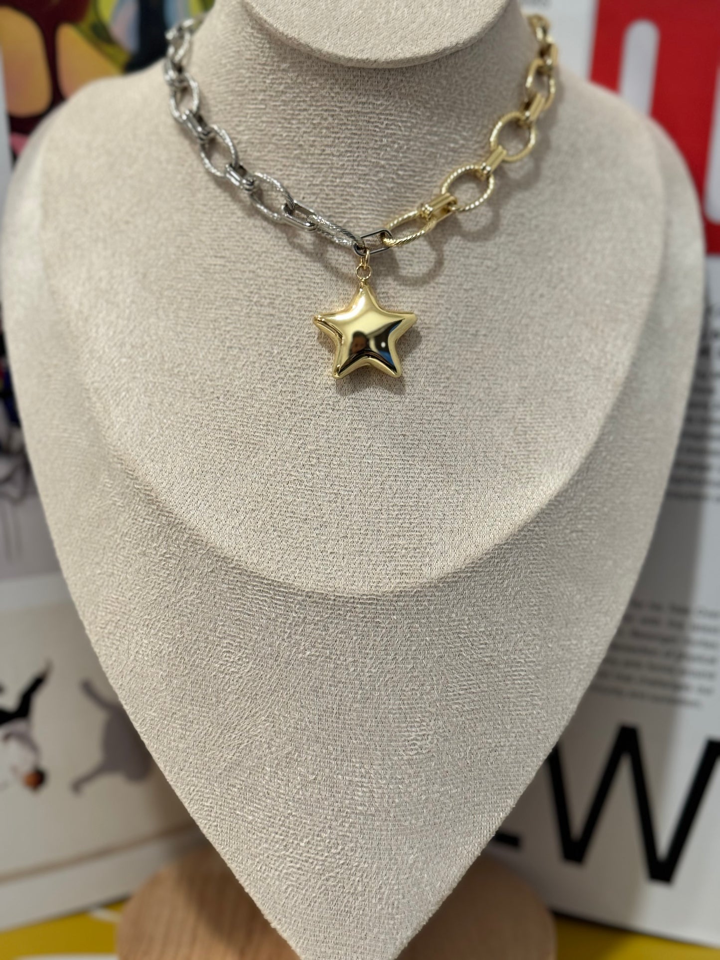 Two tone Star choker