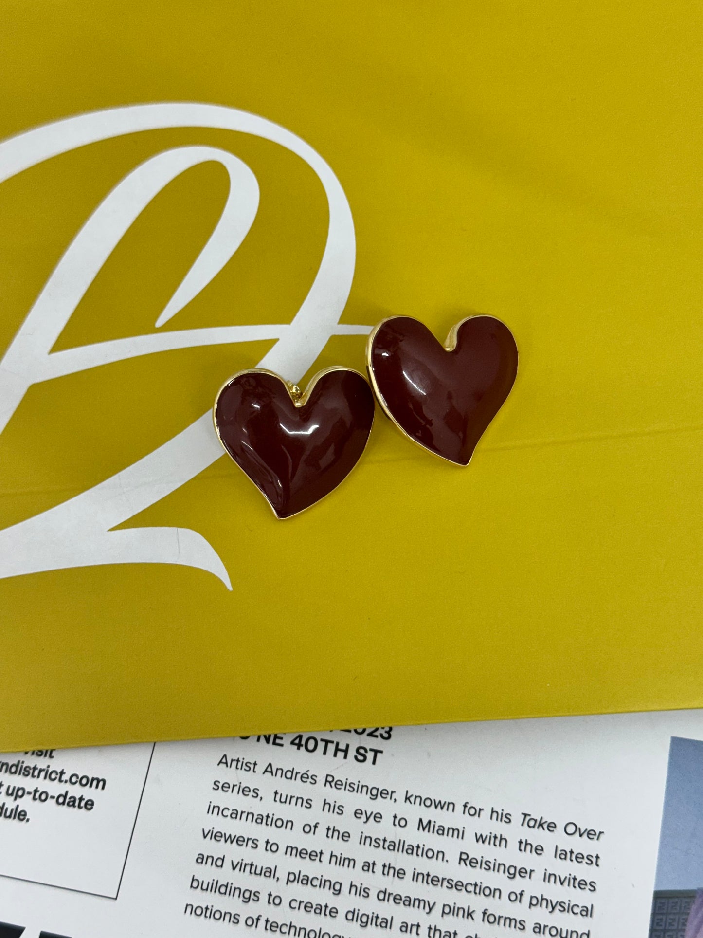Burgundy limited edition earrings