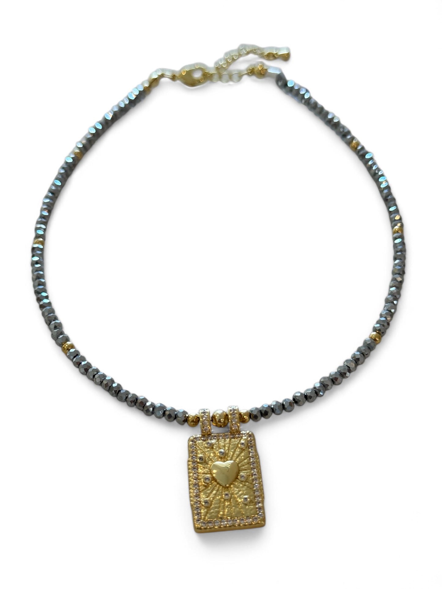 Silver trendy choker necklace