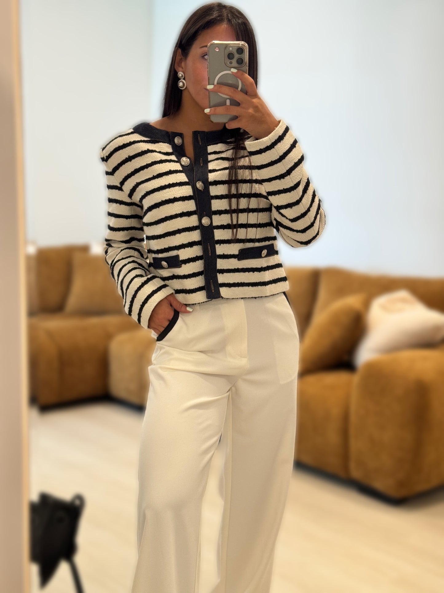 Striped marine jacket