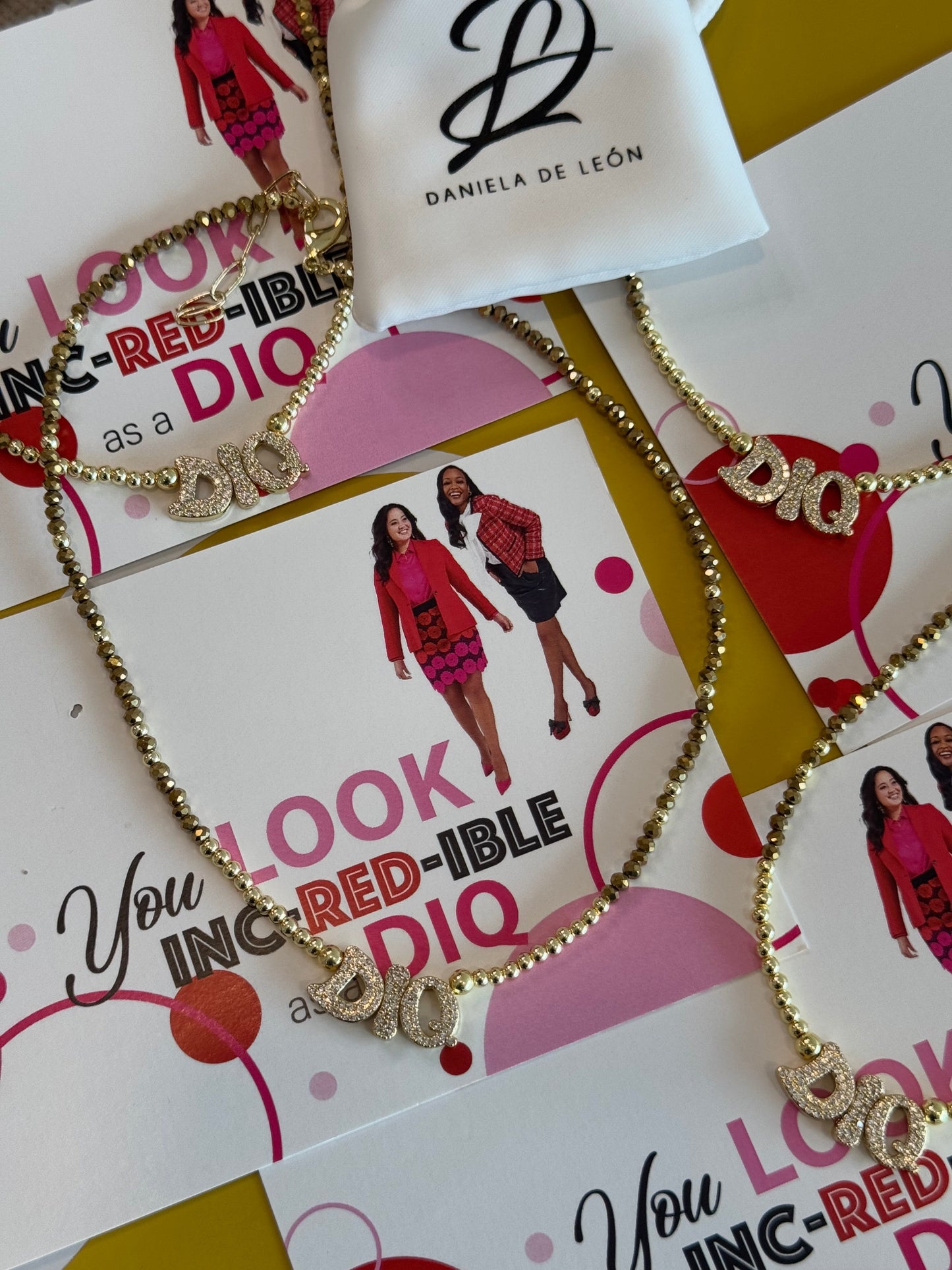 DIQ necklace - postcard included