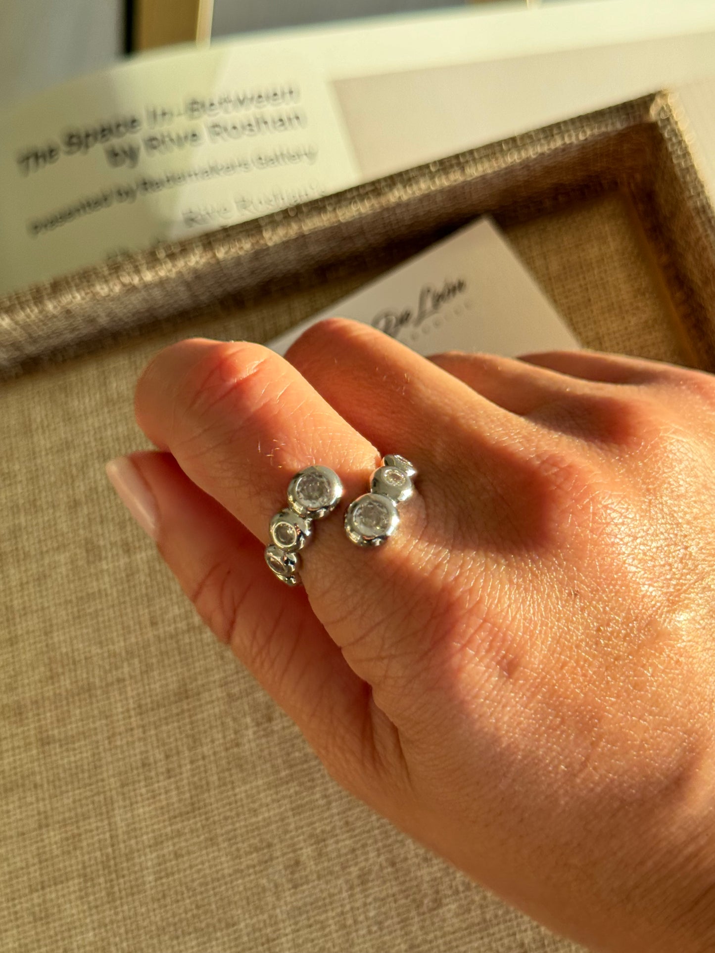 Mini Crystal Spiral Ring