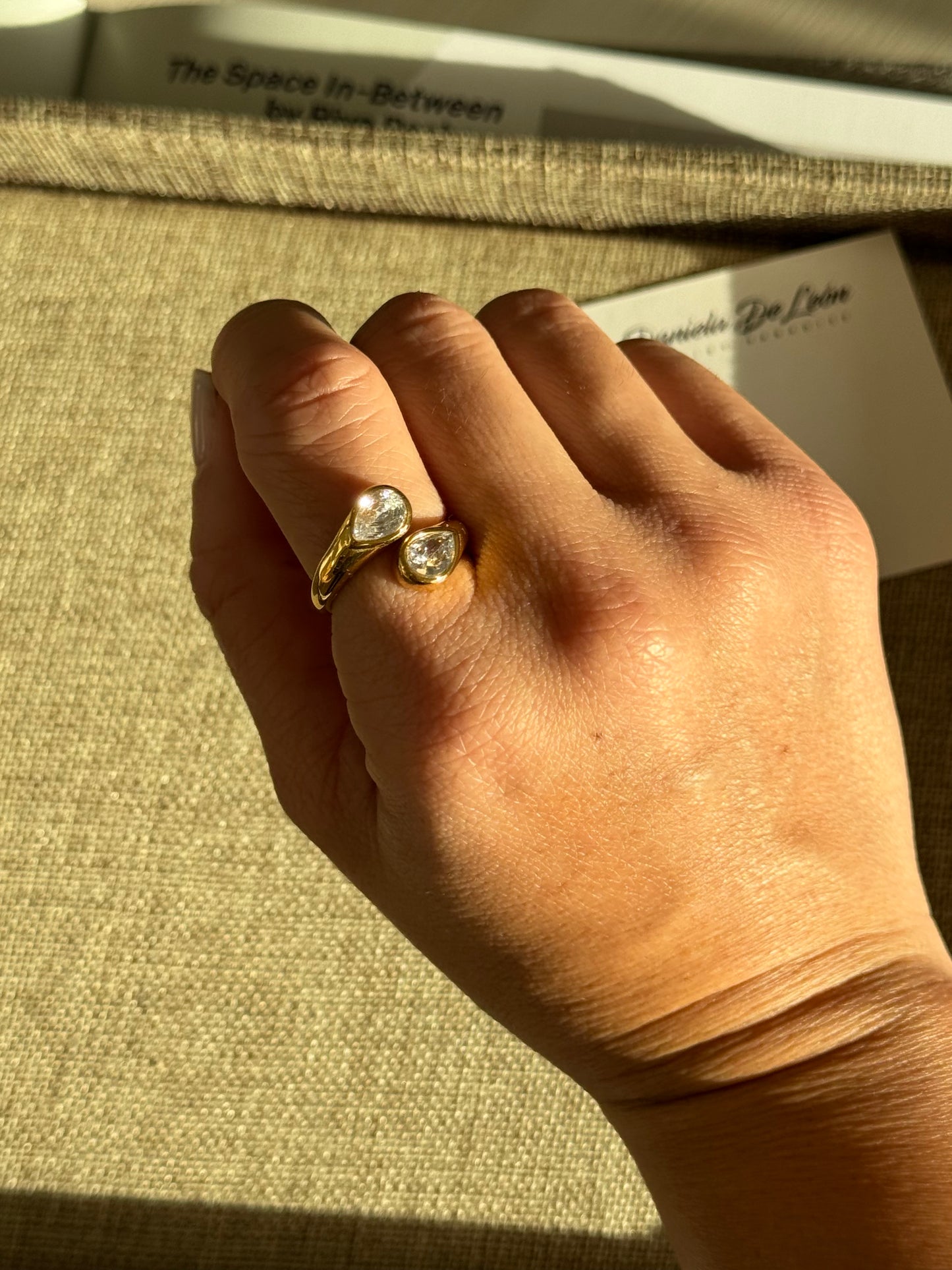 Teardrop open ring