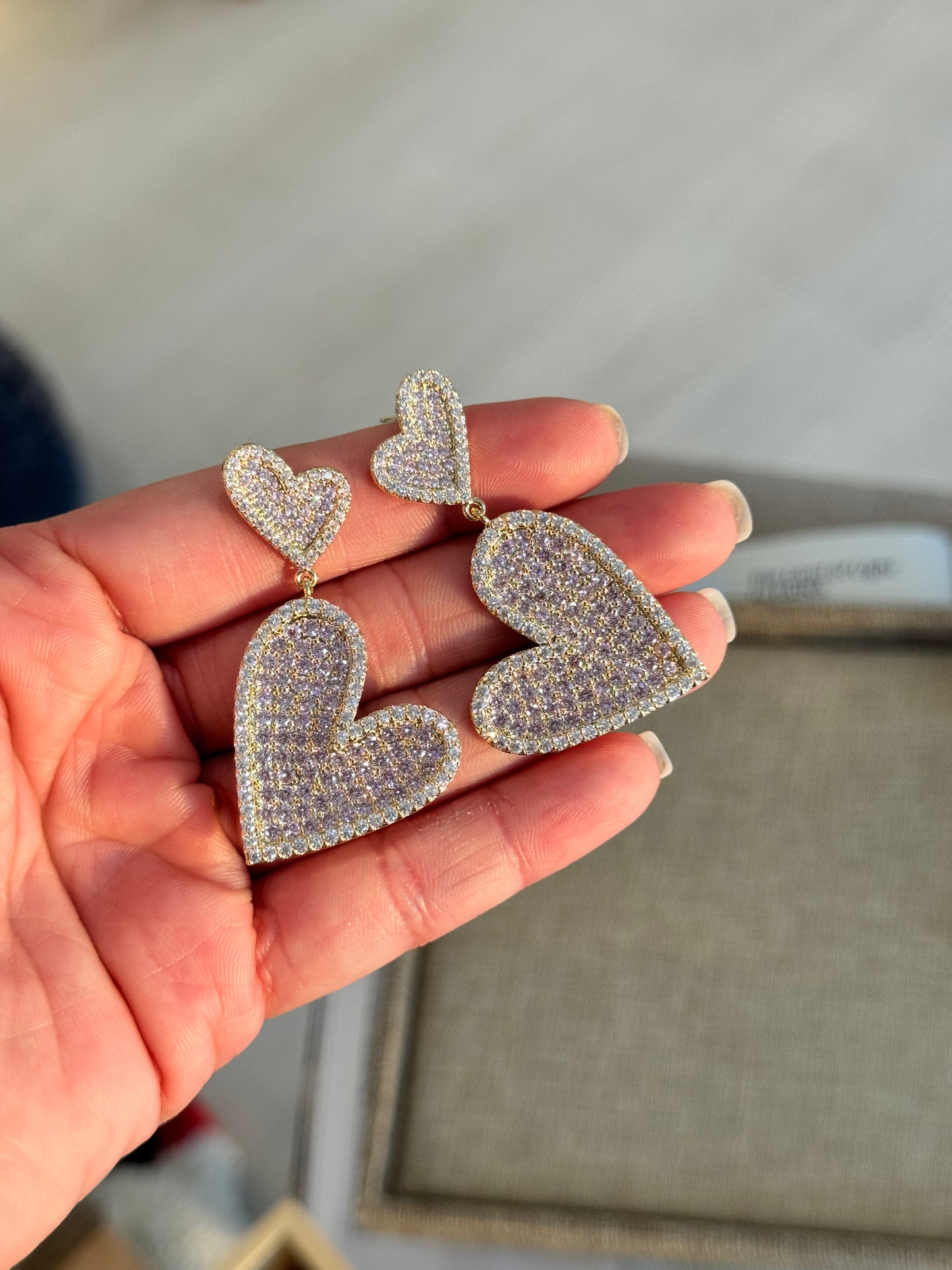 Pretty Pink Heart Earrings