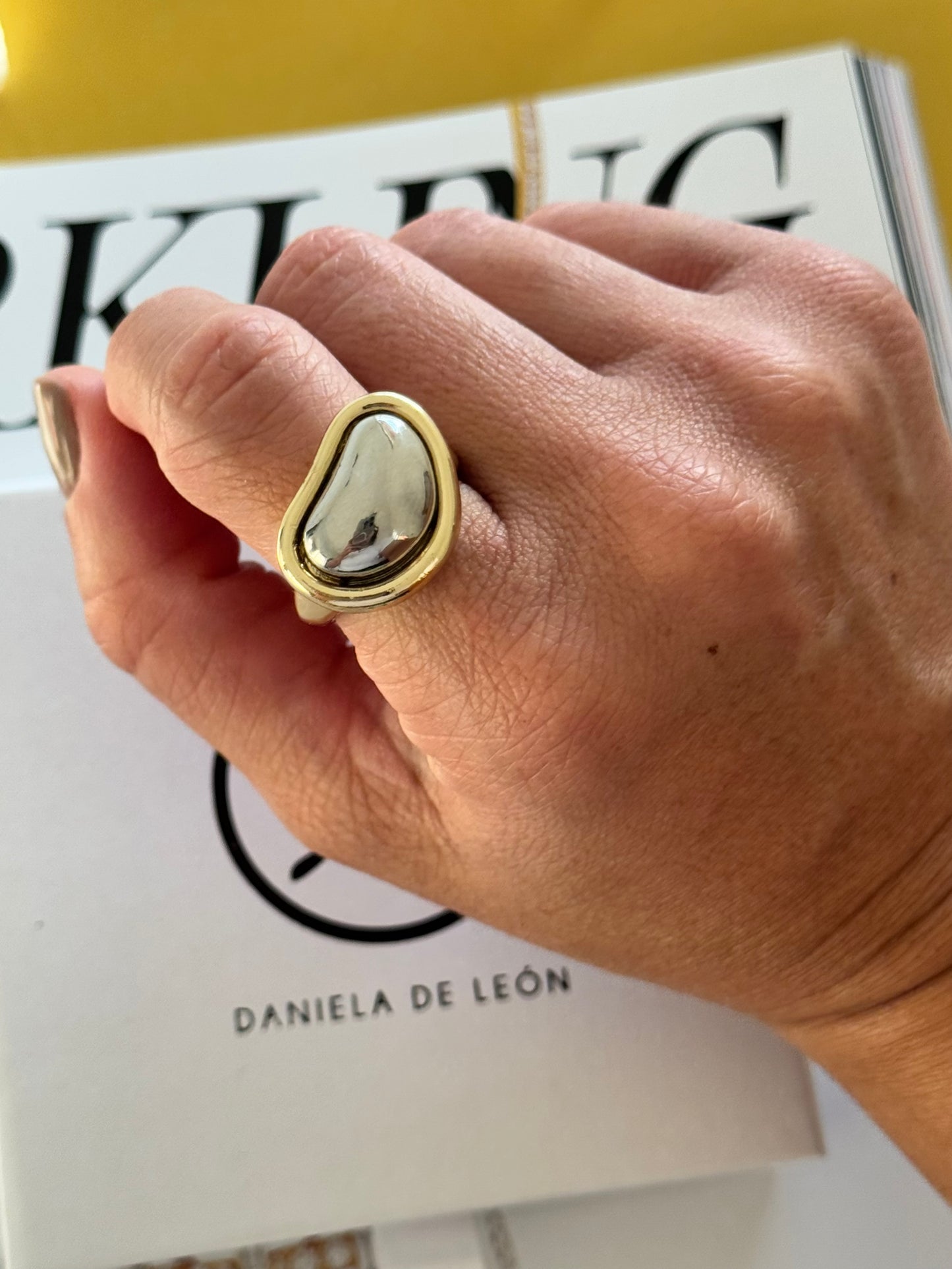 Two Tone Adjustable Ring
