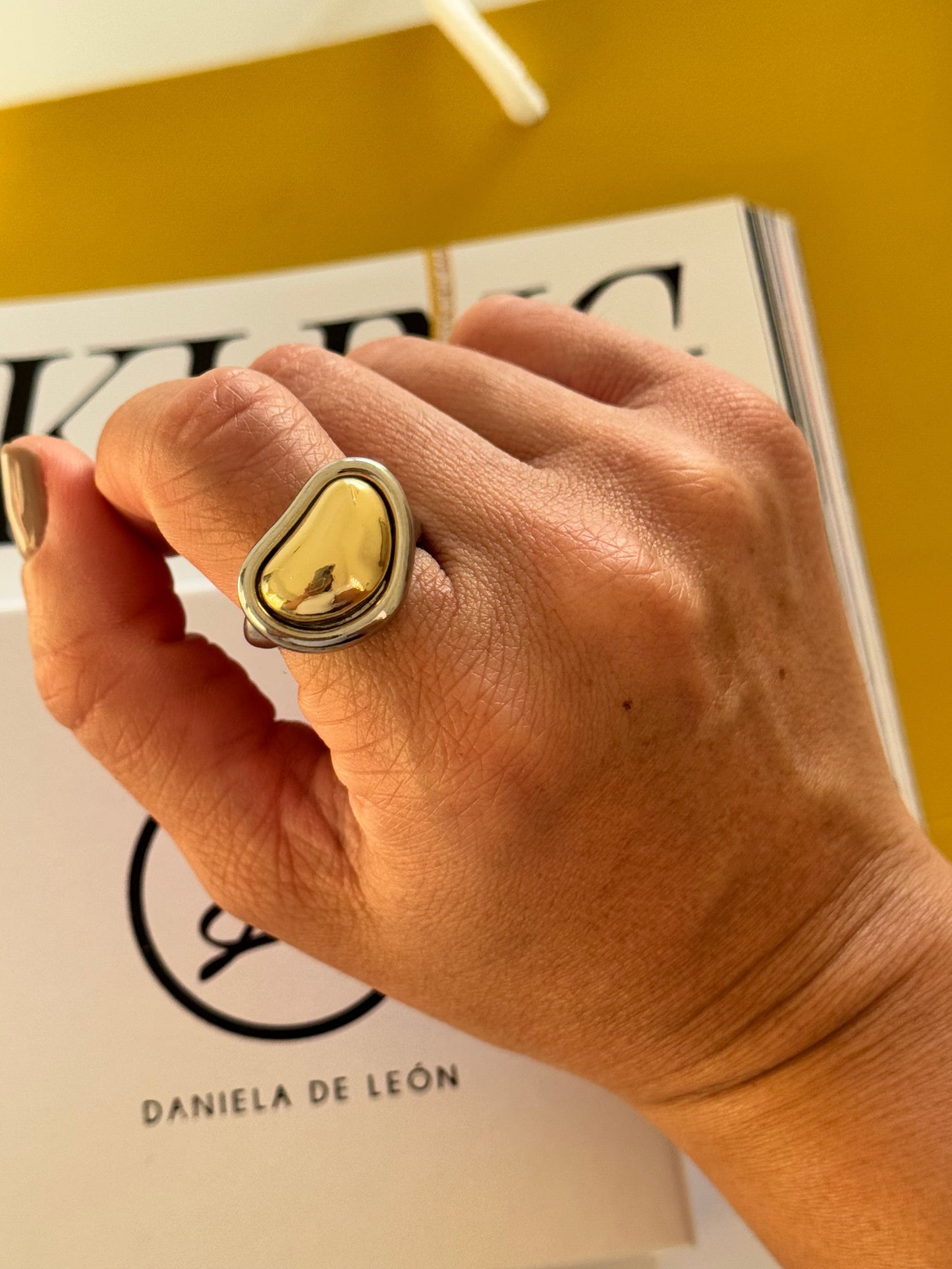 Two Tone Adjustable Ring
