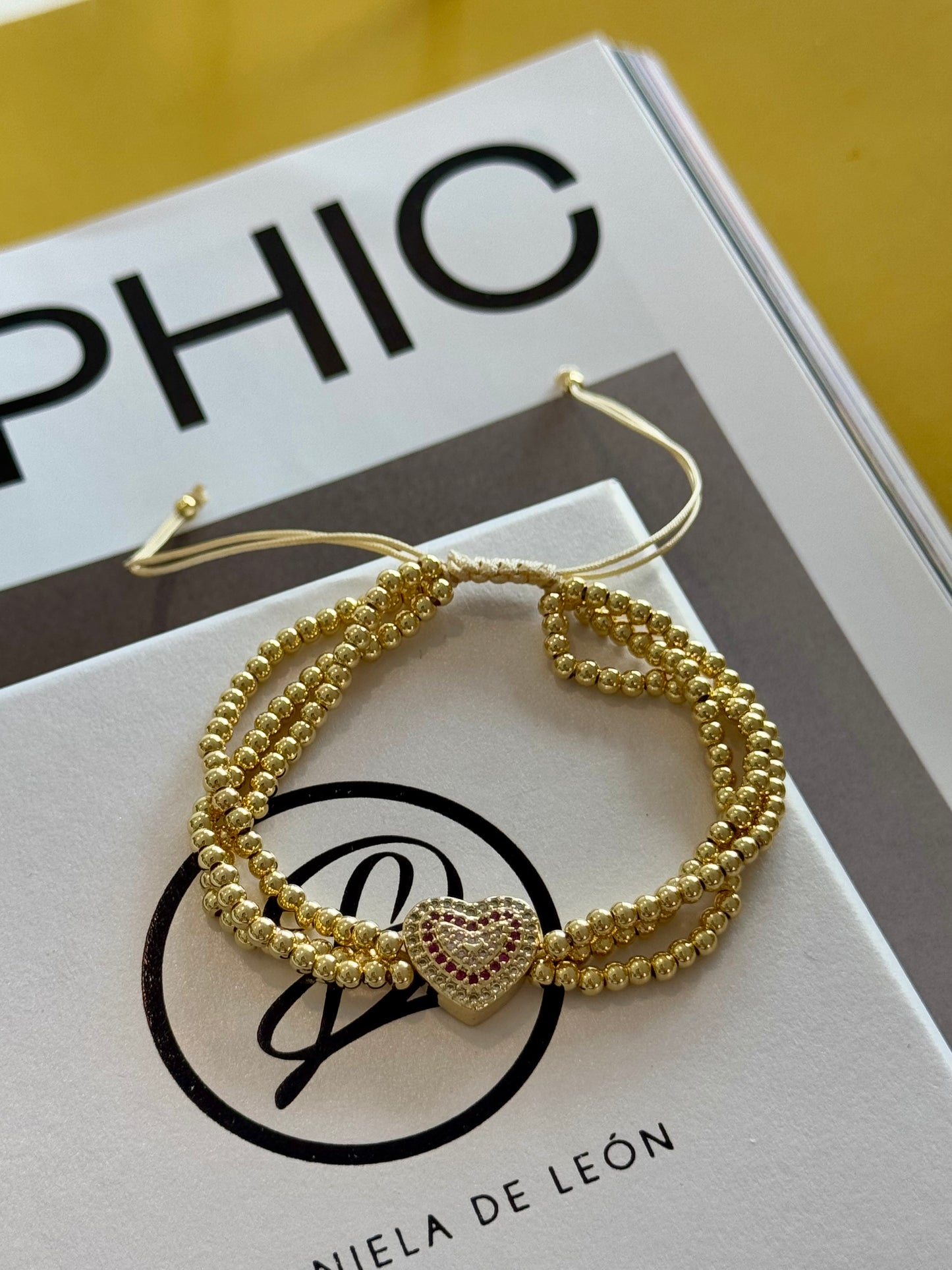 Triple Heart Pave Bracelet