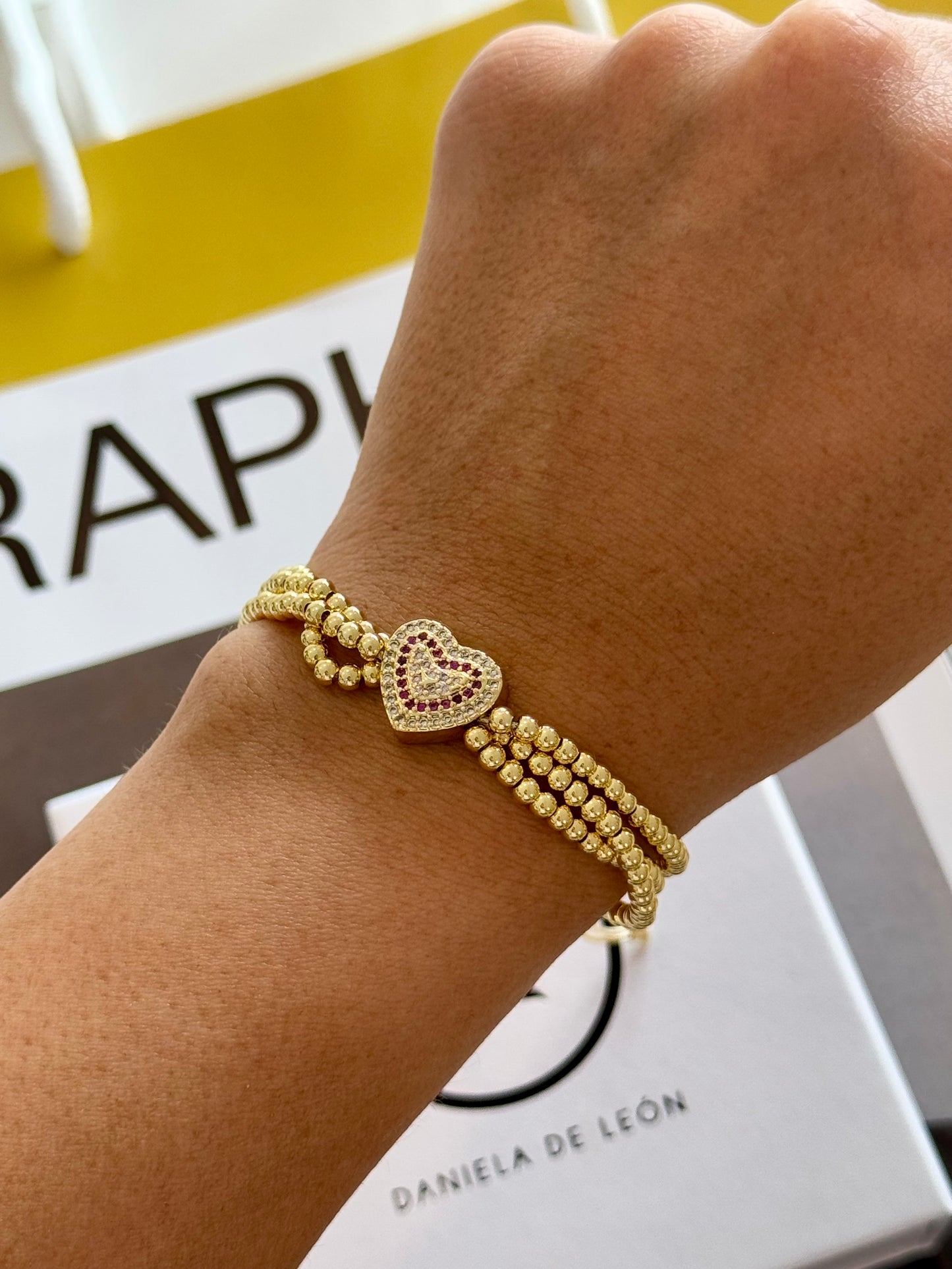 Triple Heart Pave Bracelet