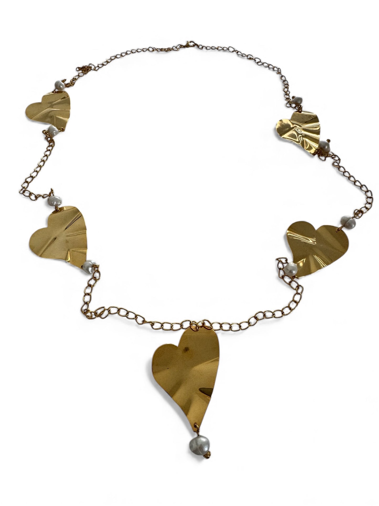 Long hearts necklace