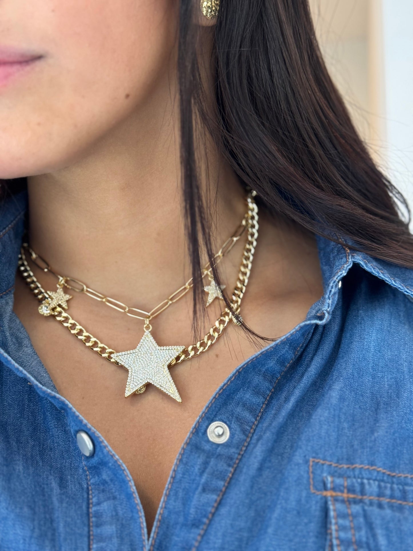 2 - 1 Star golden belt & necklace