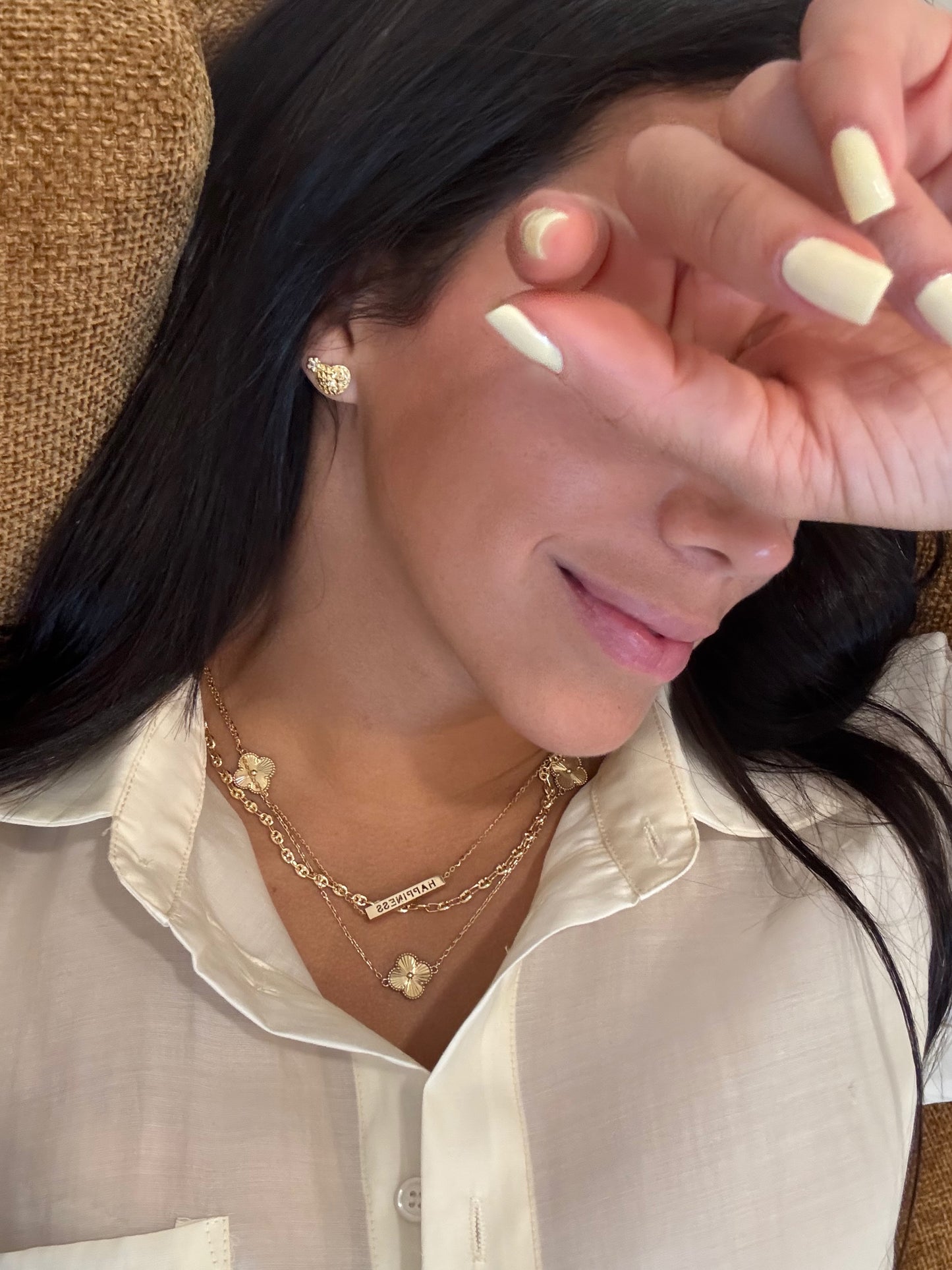 14k gold Clover necklace