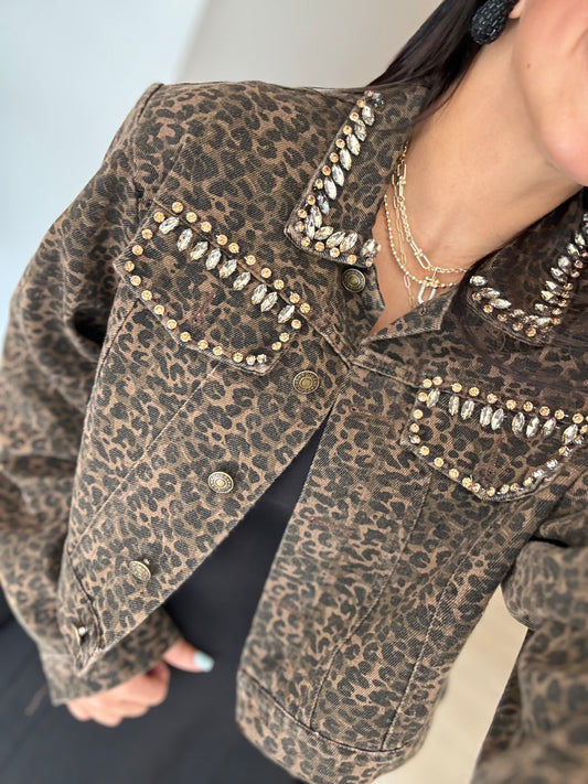 Leopard handmade details jacket