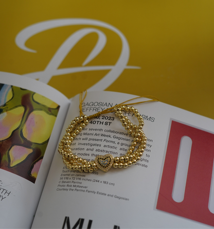 Triple Heart Pave Bracelet