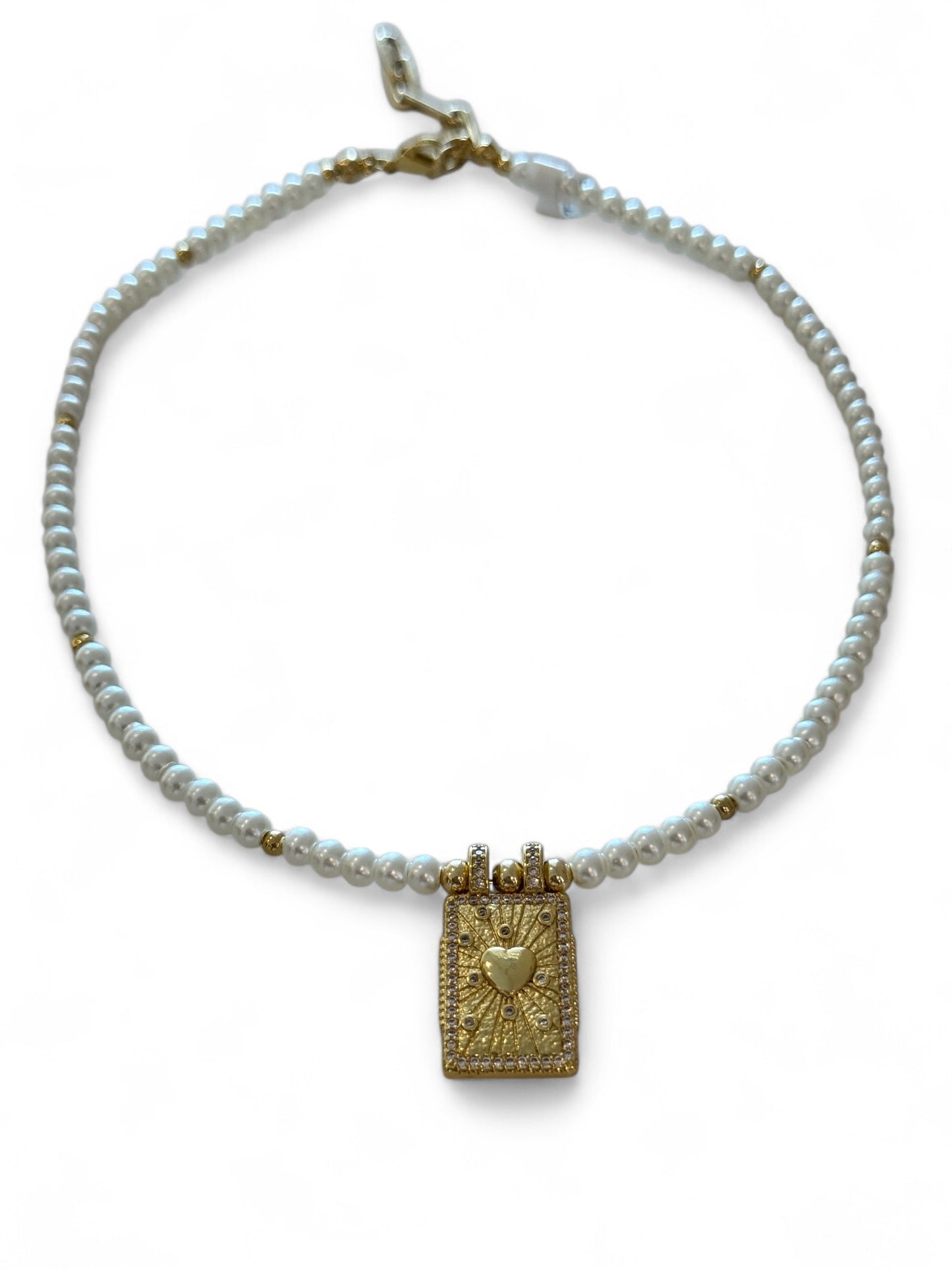 Choker pearly trendy necklace